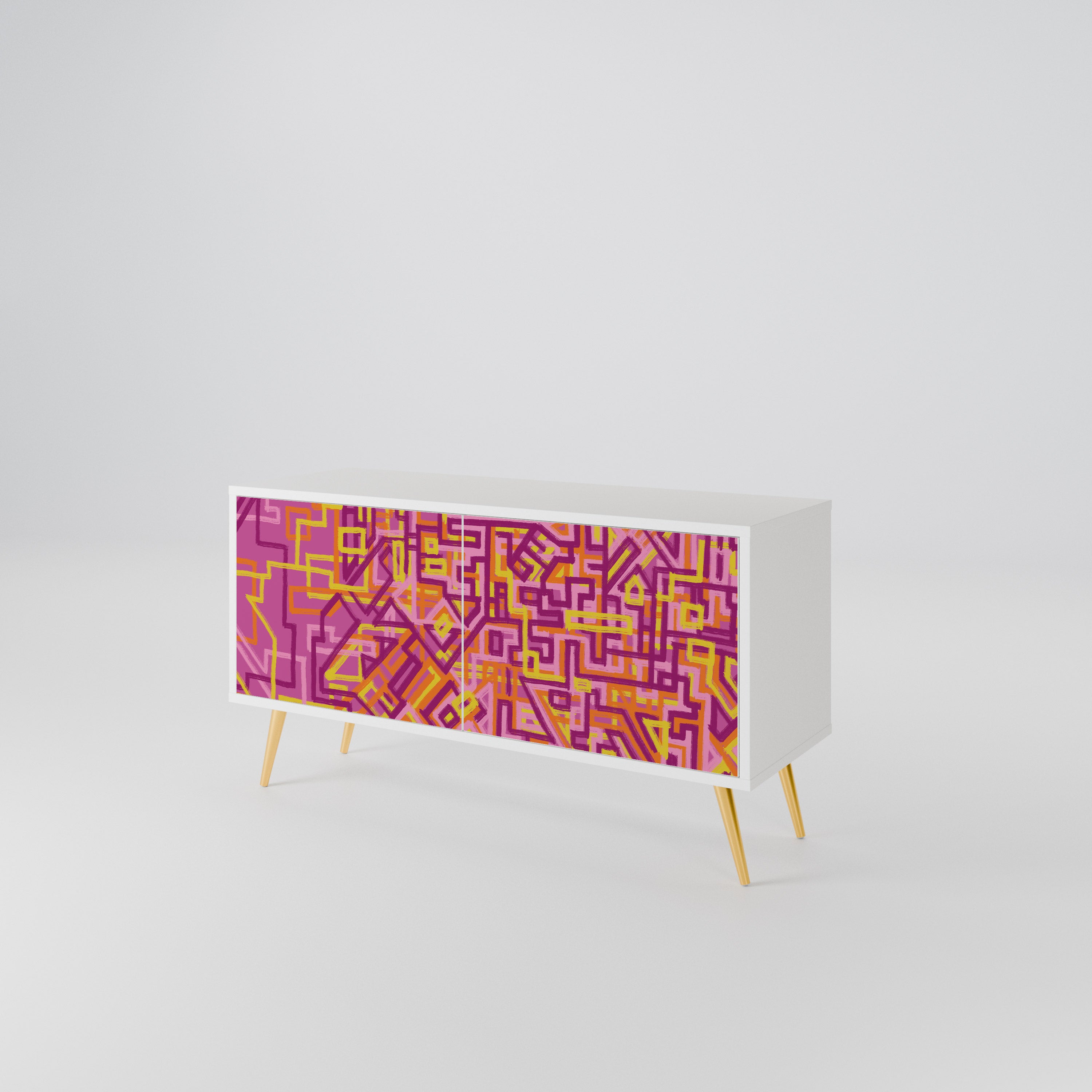 LOVELY MEMORIES Compact 2-Door TV Cabinet