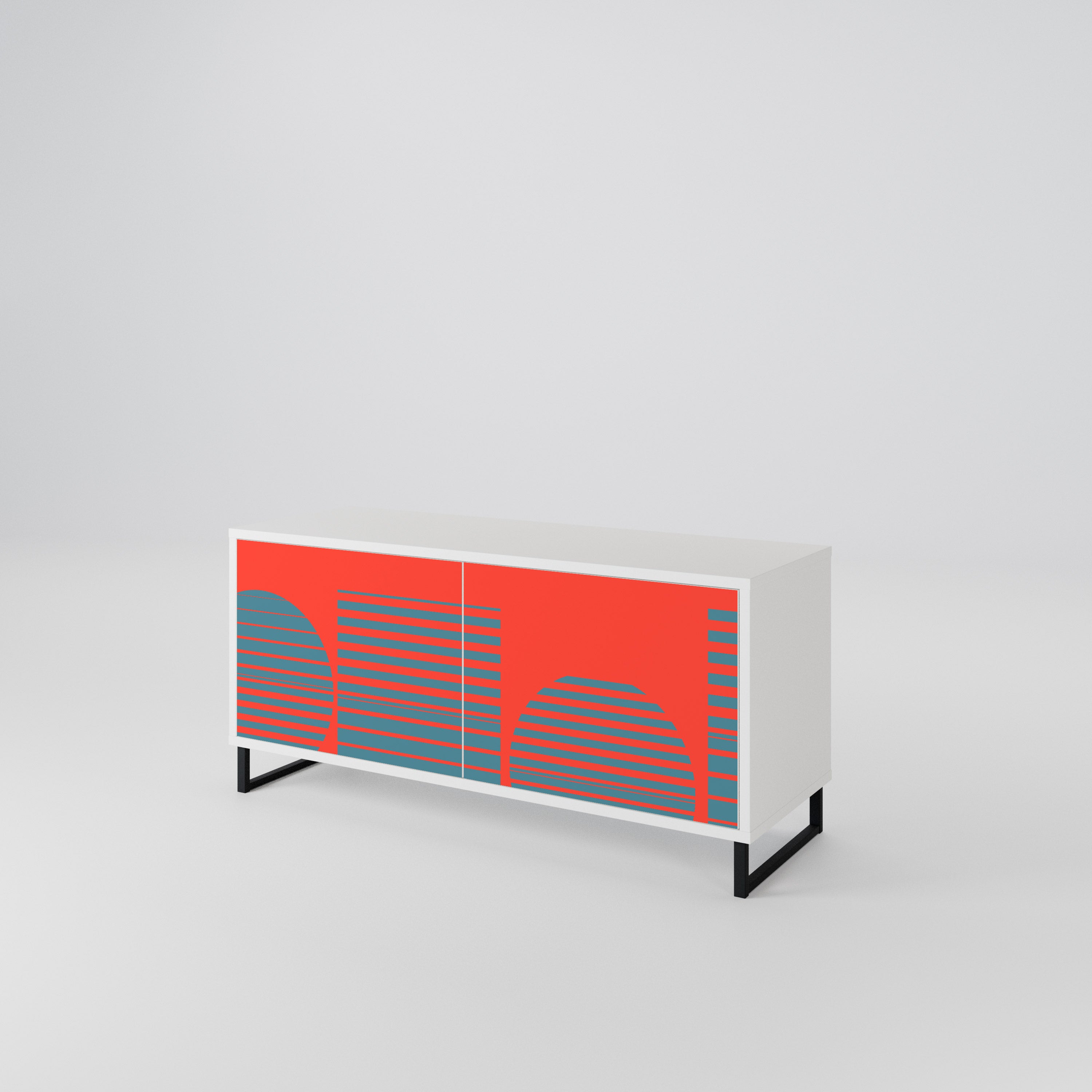 RISING GEOMETRY STARS Compact 2-Door TV Cabinet