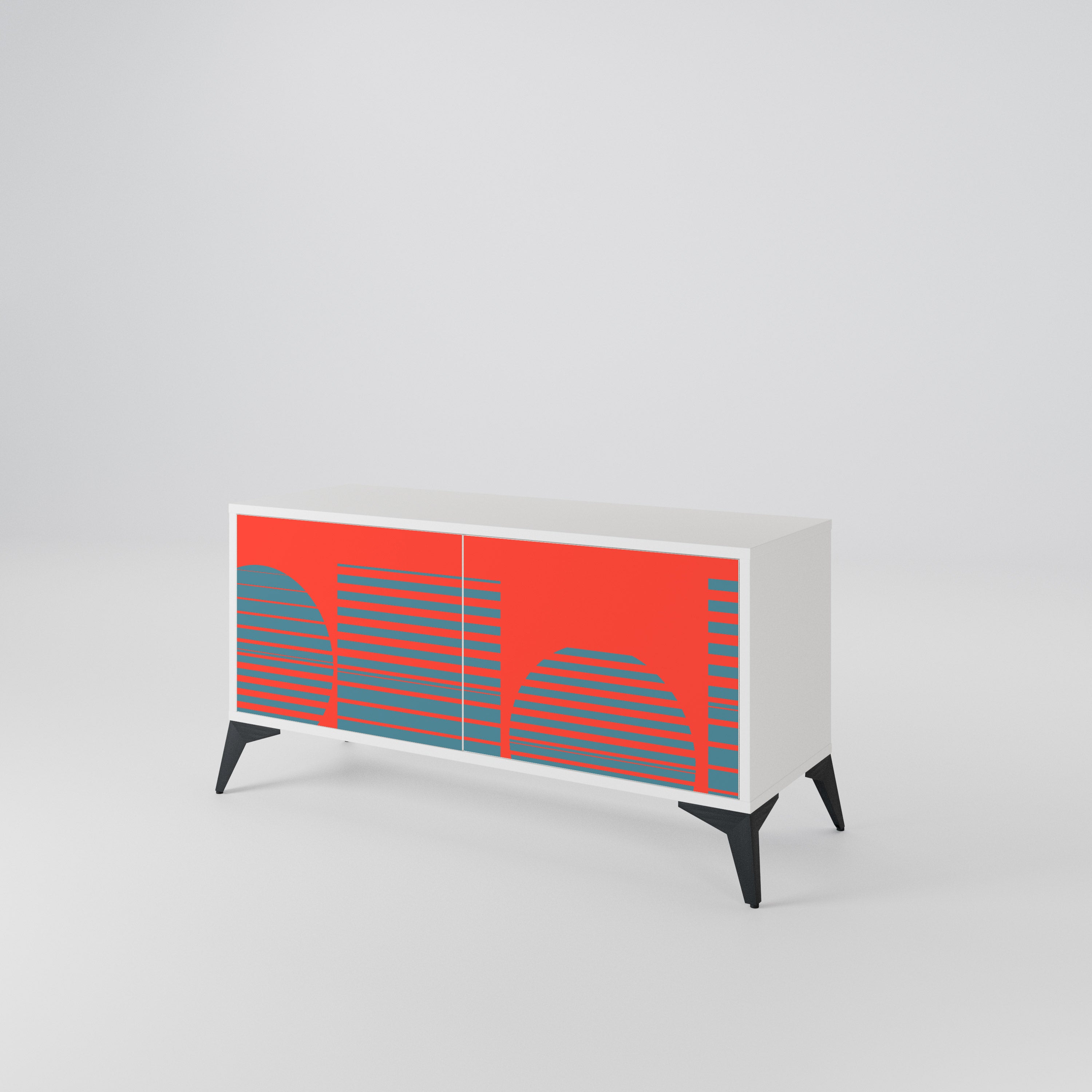 RISING GEOMETRY STARS Compact 2-Door TV Cabinet