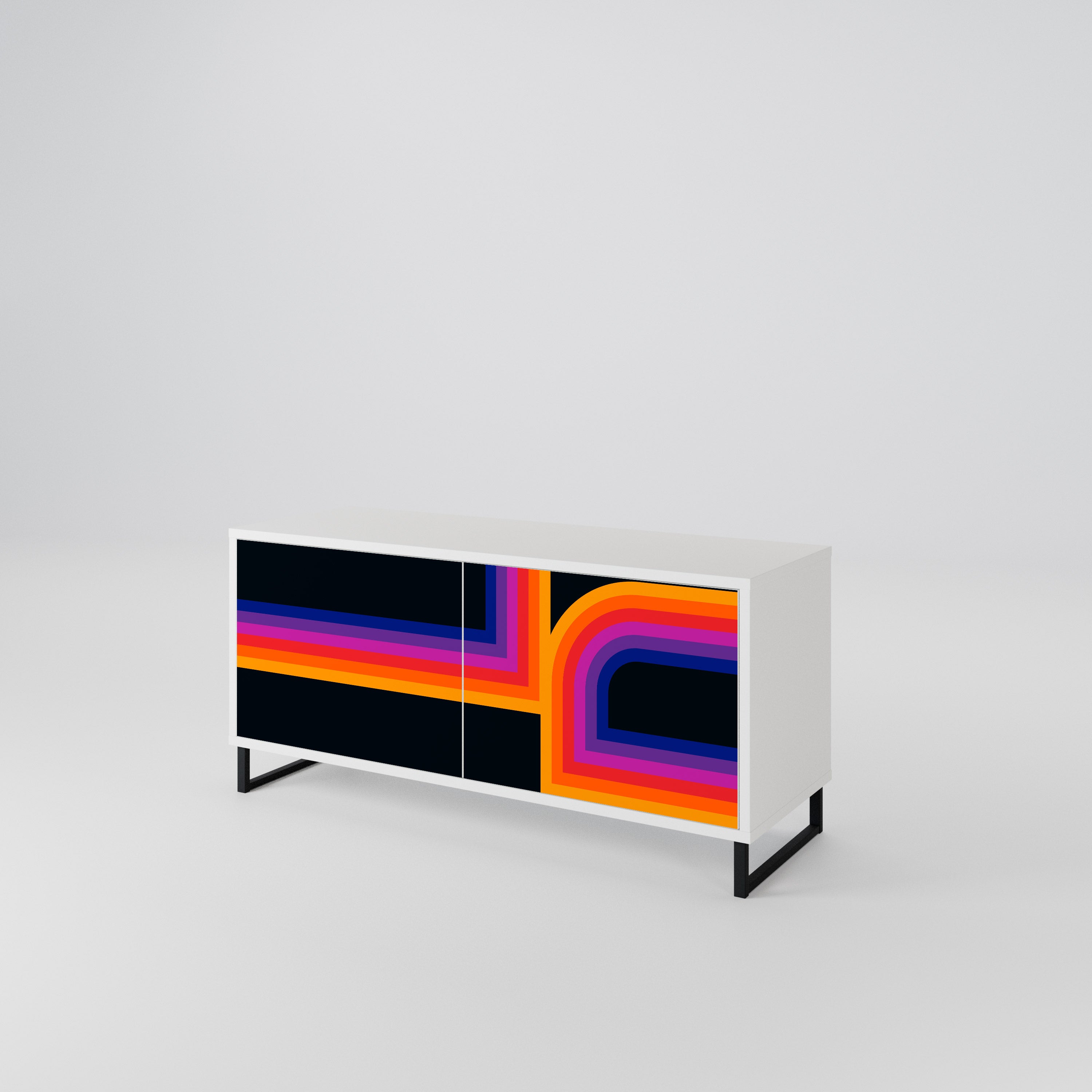 BLINDED BY THE LIGHTS Compact 2-Door TV Cabinet