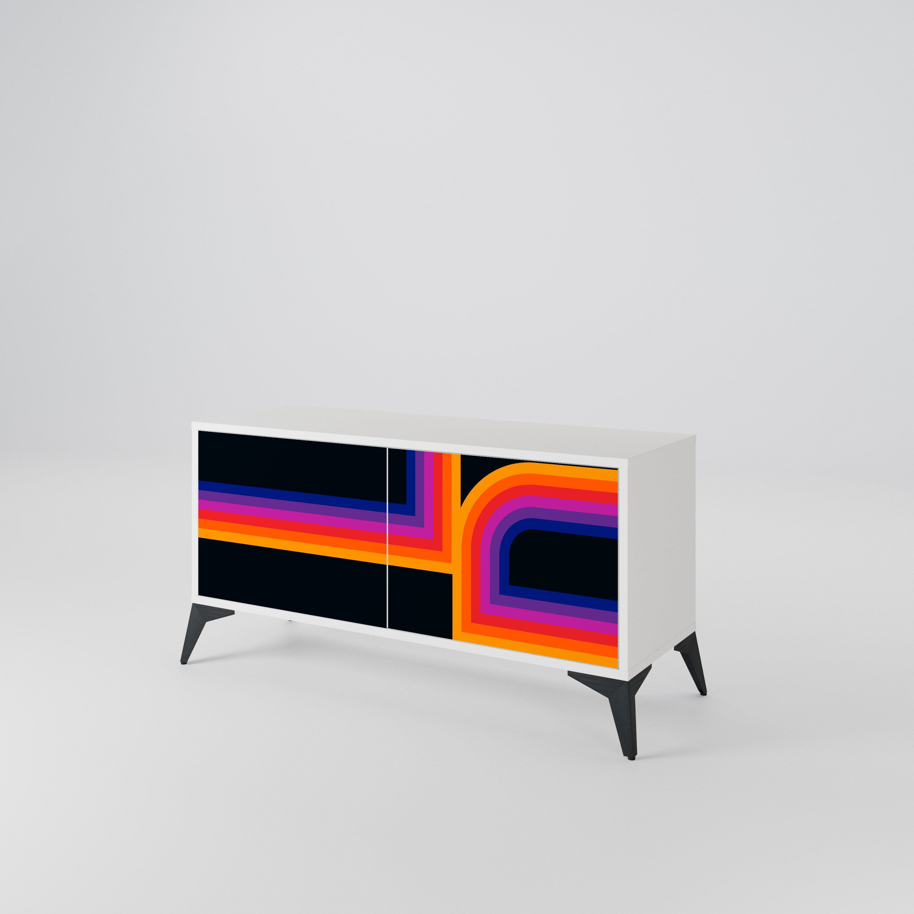 BLINDED BY THE LIGHTS Compact 2-Door TV Cabinet