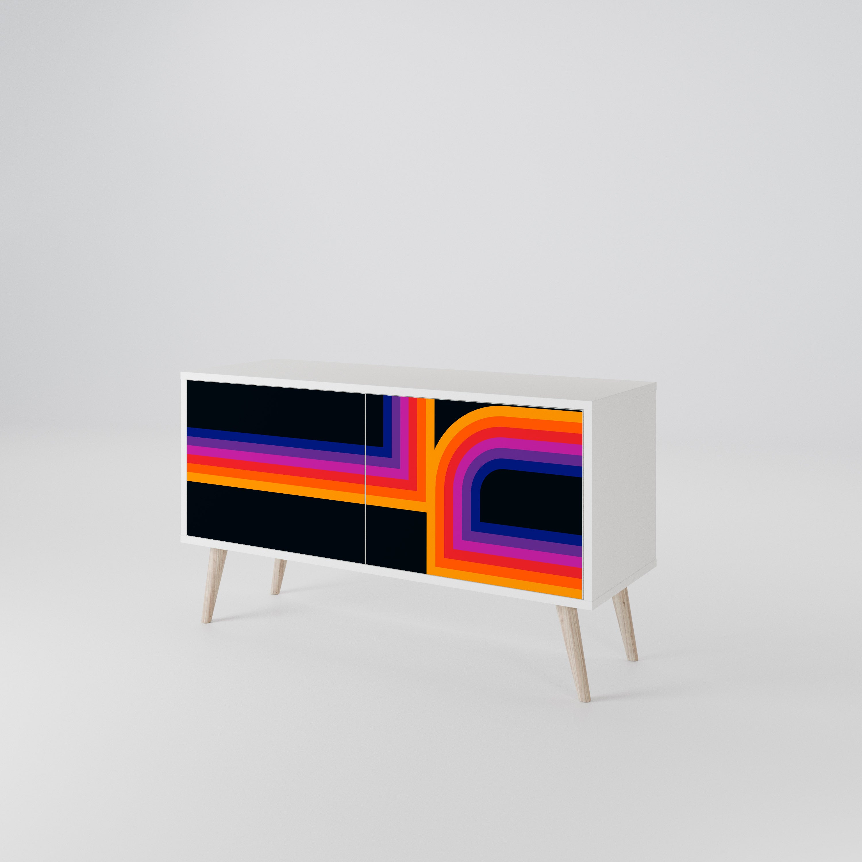 BLINDED BY THE LIGHTS Compact 2-Door TV Cabinet