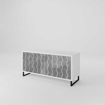 WAVES OF CONCRETE Compact 2-Door TV Cabinet