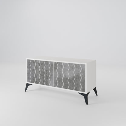 WAVES OF CONCRETE Compact 2-Door TV Cabinet