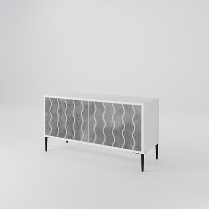 WAVES OF CONCRETE Compact 2-Door TV Cabinet