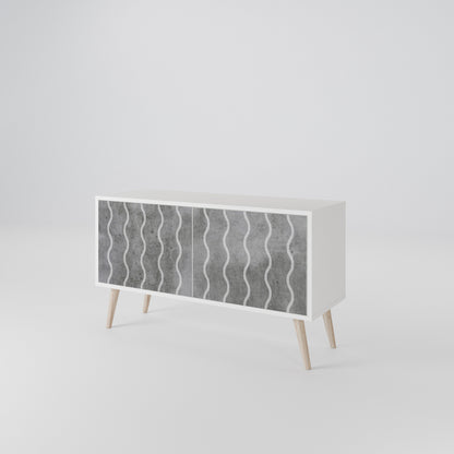 WAVES OF CONCRETE Compact 2-Door TV Cabinet