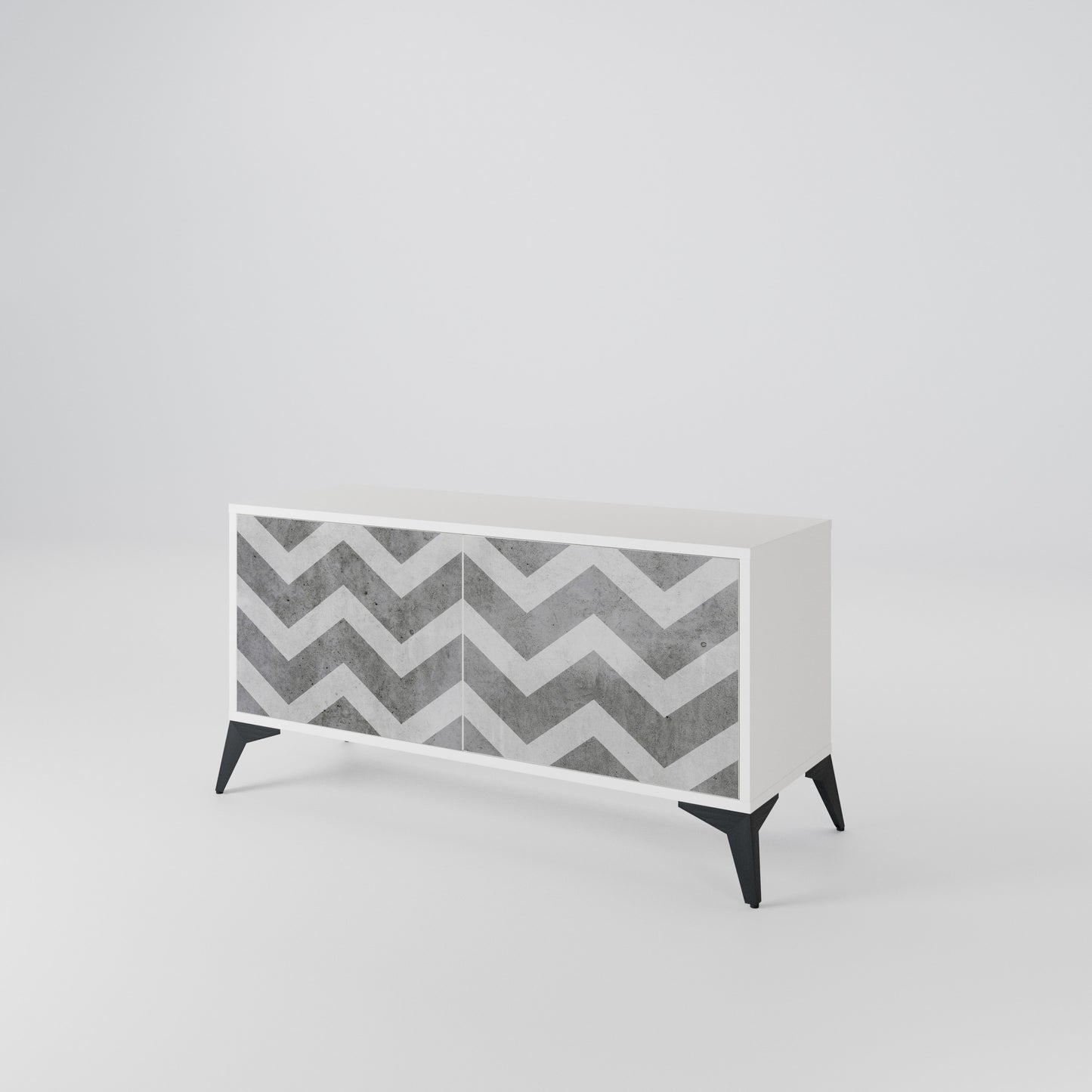 TOUGH ZIG ZAG Compact 2-Door TV Cabinet