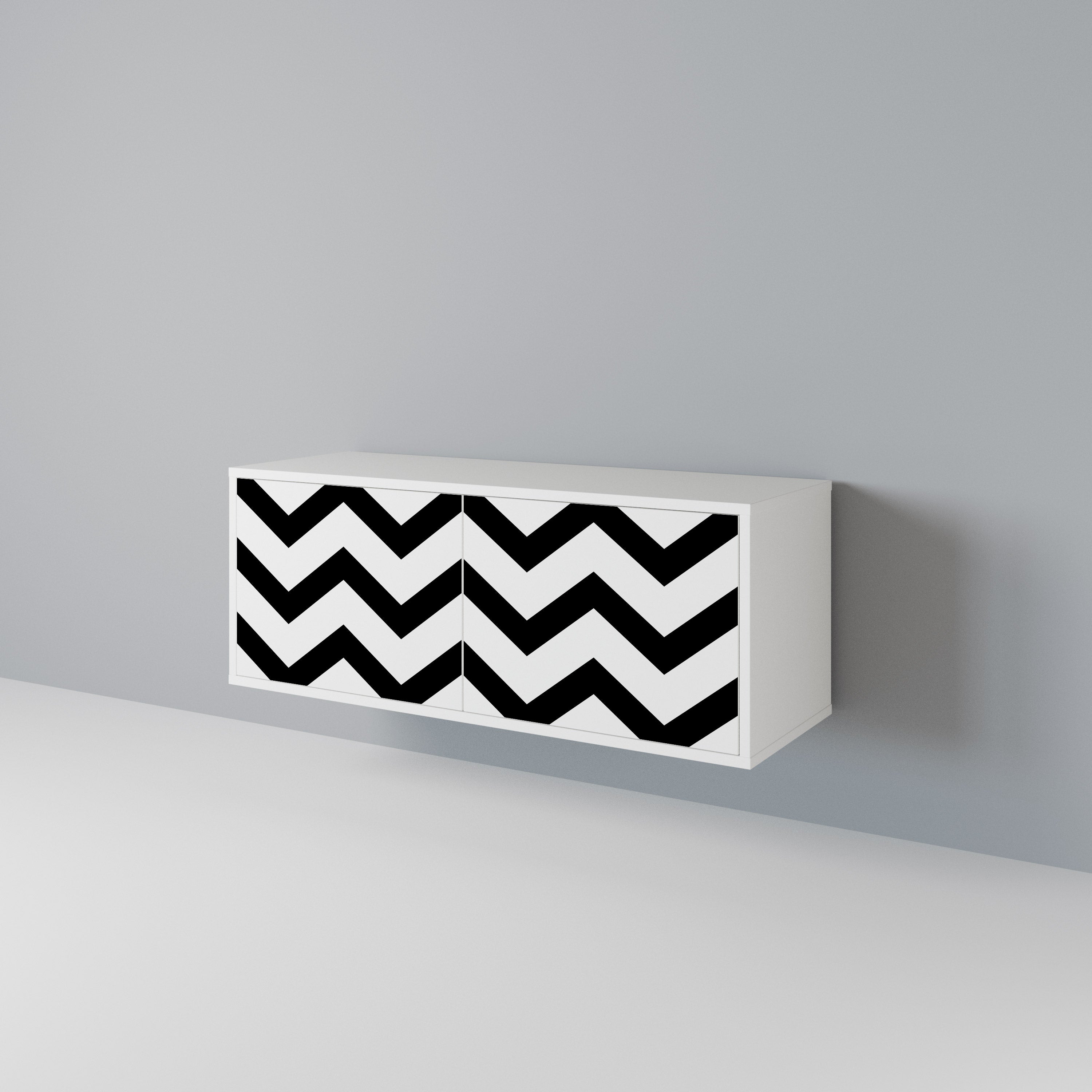 CLASSIC ZIG ZAG Compact 2-Door TV Cabinet