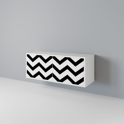 CLASSIC ZIG ZAG Compact 2-Door TV Cabinet