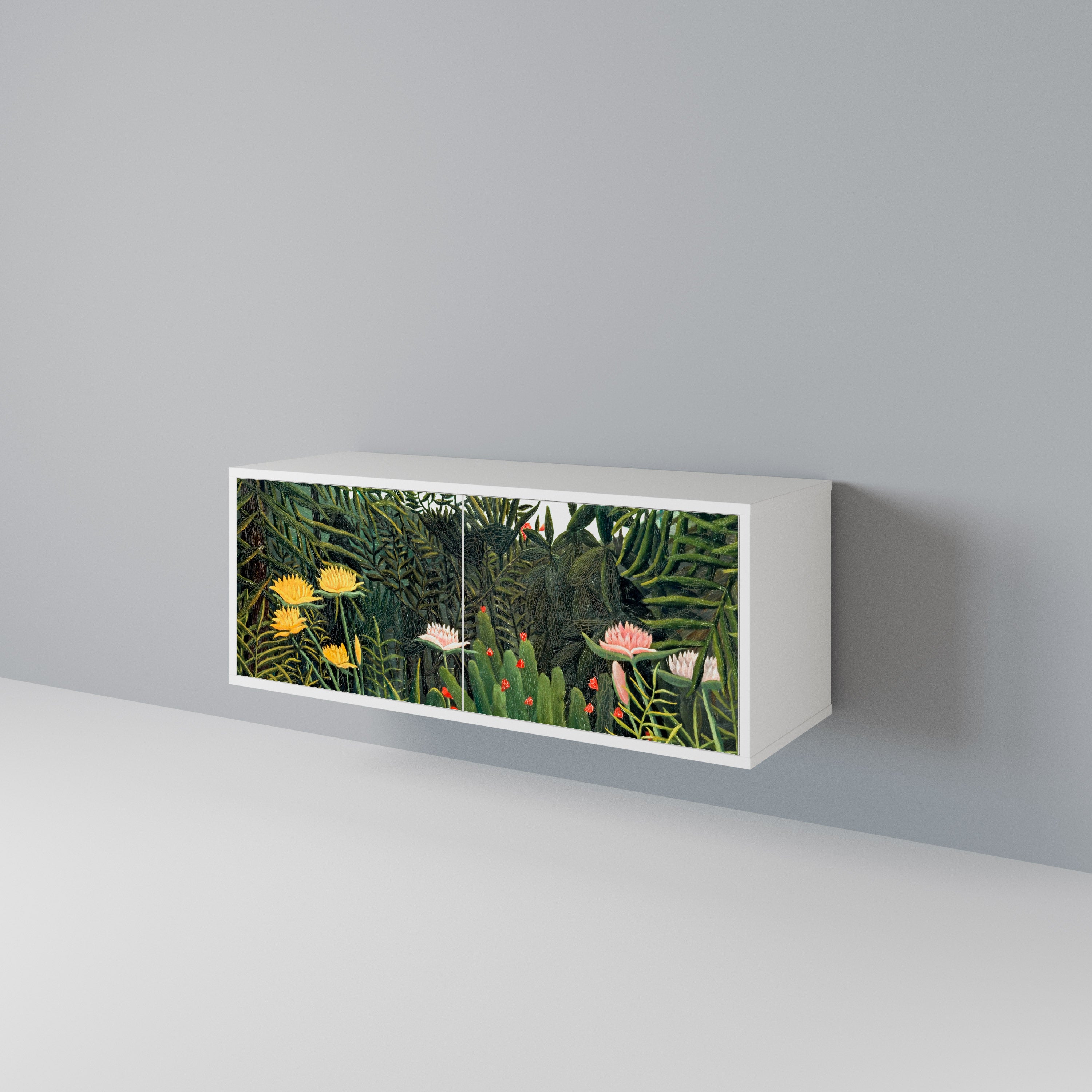 VIRGIN FOREST WITH SUNSET Compact 2-Door TV Cabinet