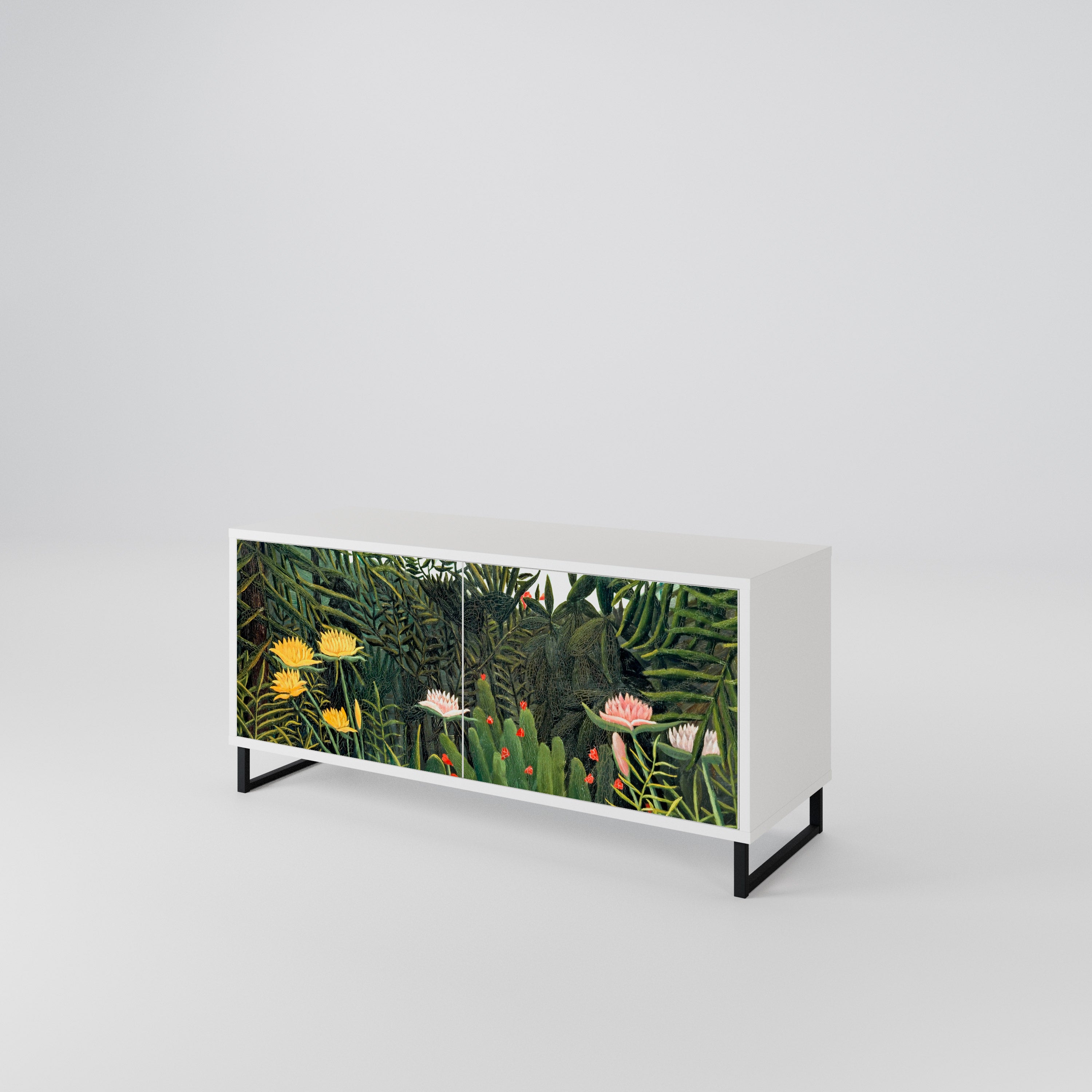 VIRGIN FOREST WITH SUNSET Compact 2-Door TV Cabinet