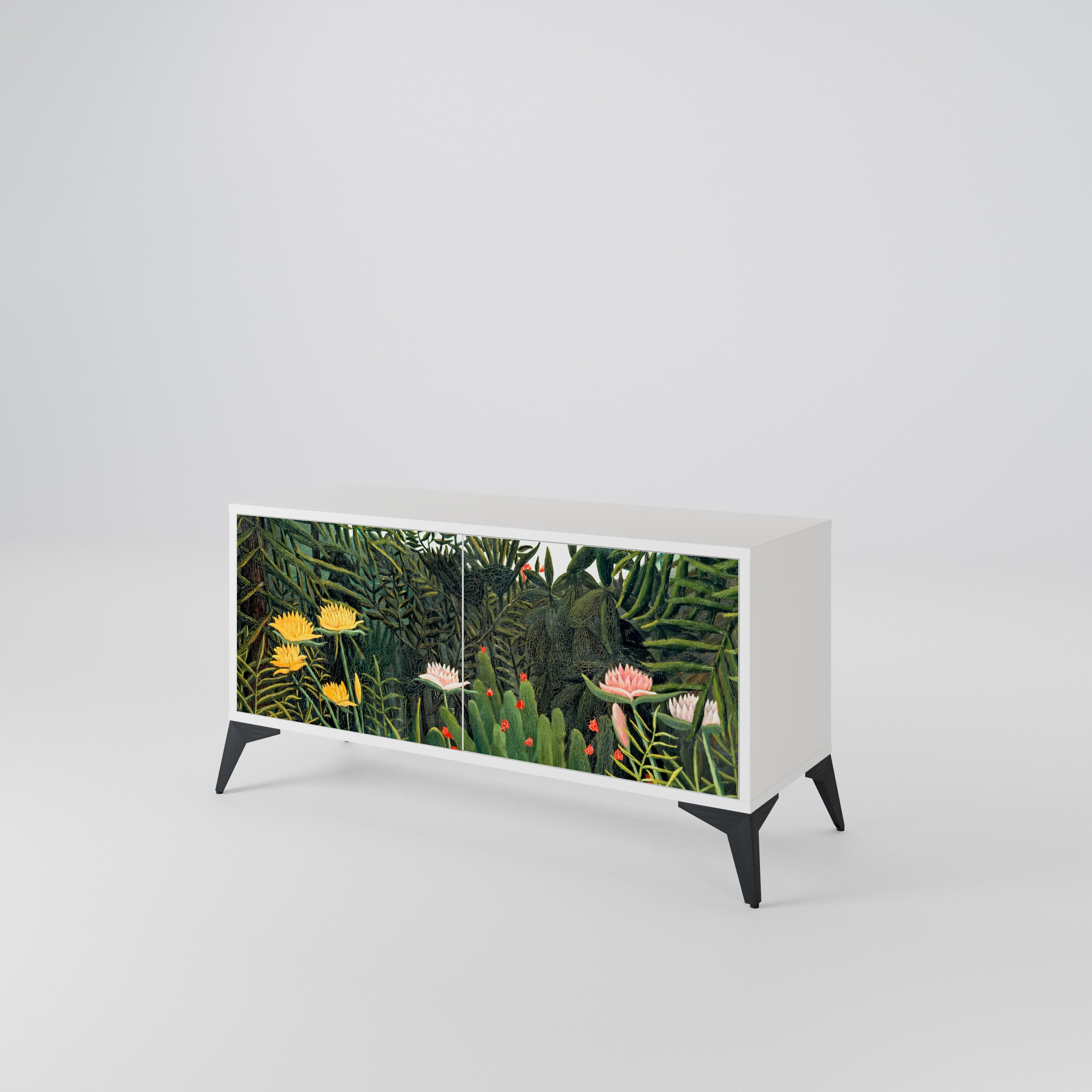 VIRGIN FOREST WITH SUNSET Compact 2-Door TV Cabinet