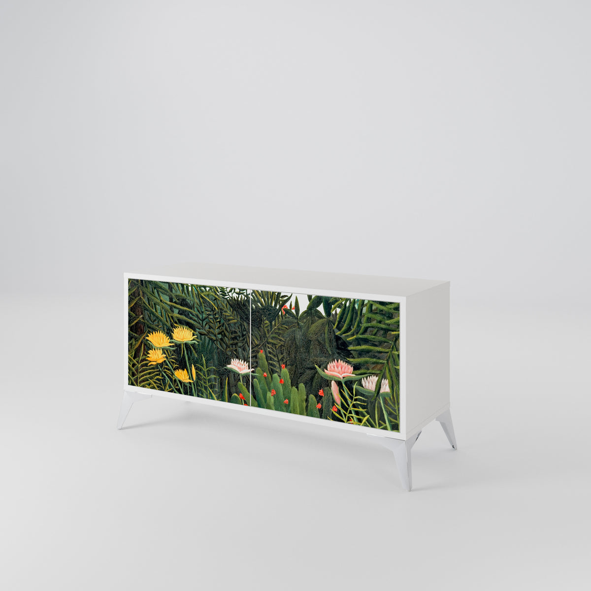 VIRGIN FOREST WITH SUNSET Compact 2-Door TV Cabinet