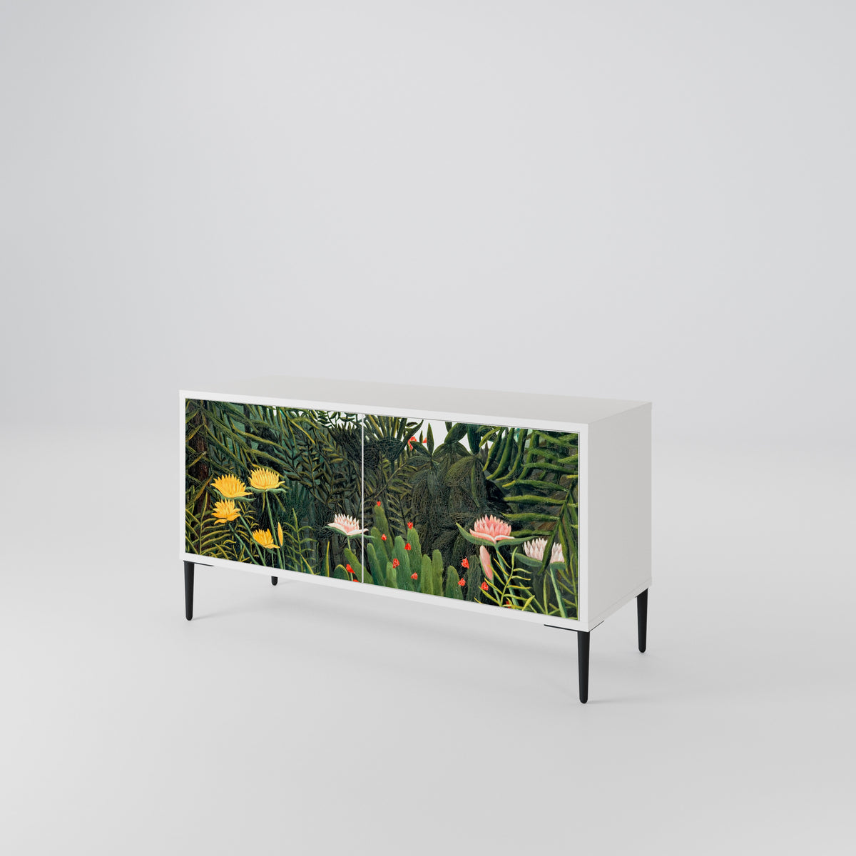 VIRGIN FOREST WITH SUNSET Compact 2-Door TV Cabinet