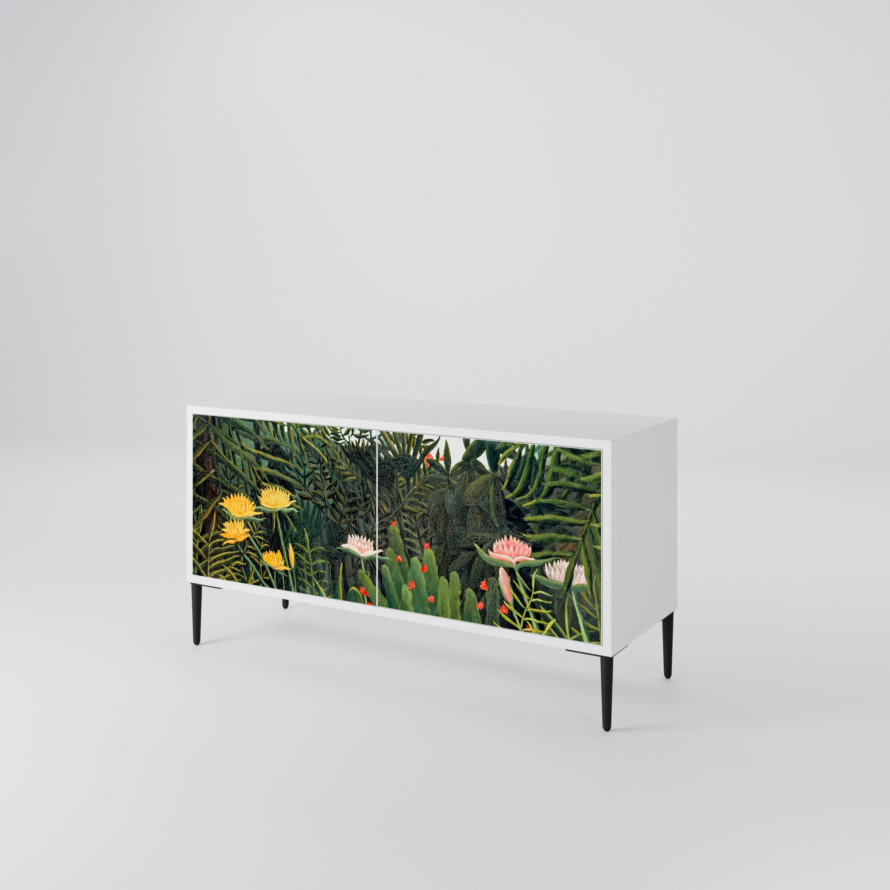 VIRGIN FOREST WITH SUNSET Compact 2-Door TV Cabinet