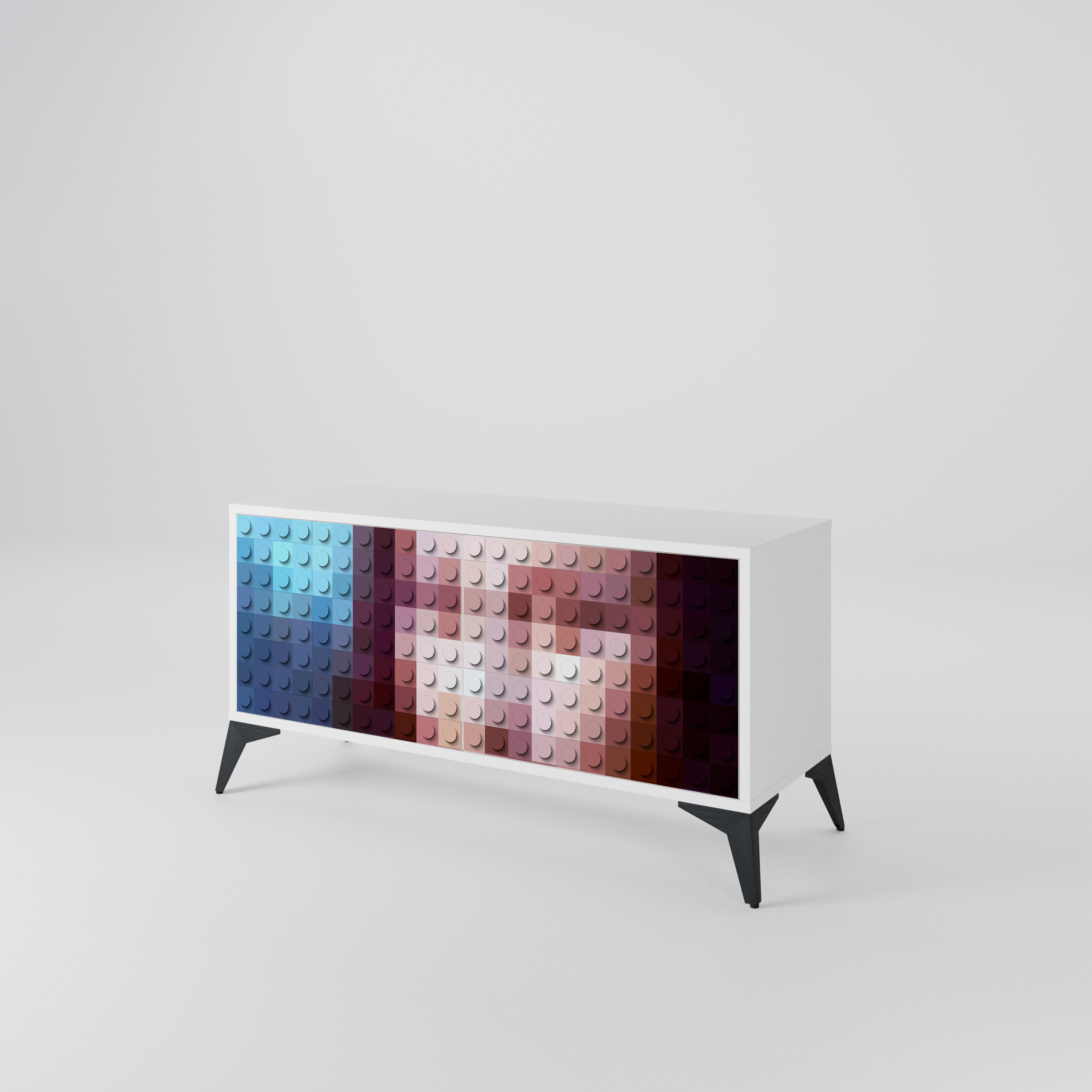 CONSTRUCTIVE ART Compact 2-Door TV Cabinet