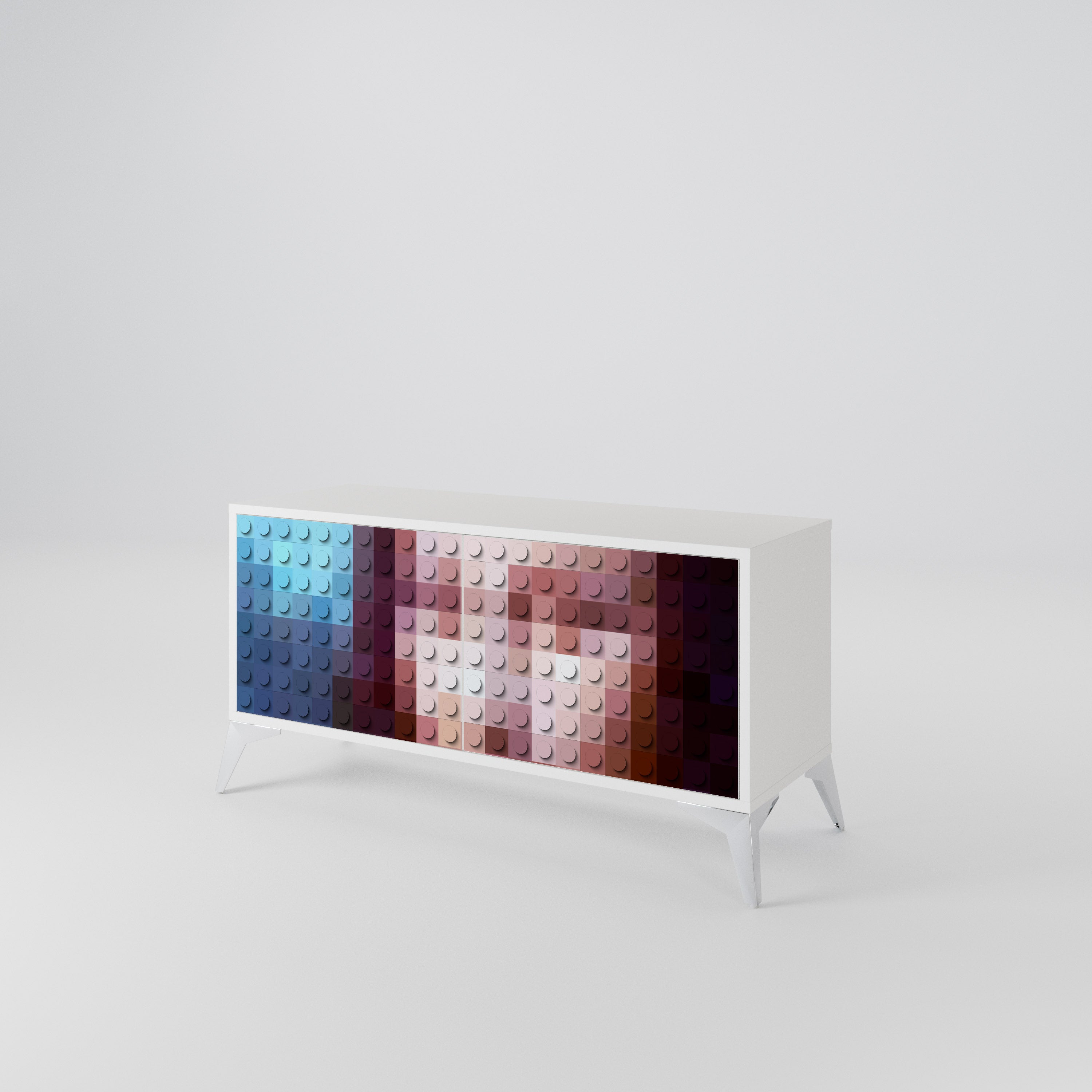 CONSTRUCTIVE ART Compact 2-Door TV Cabinet