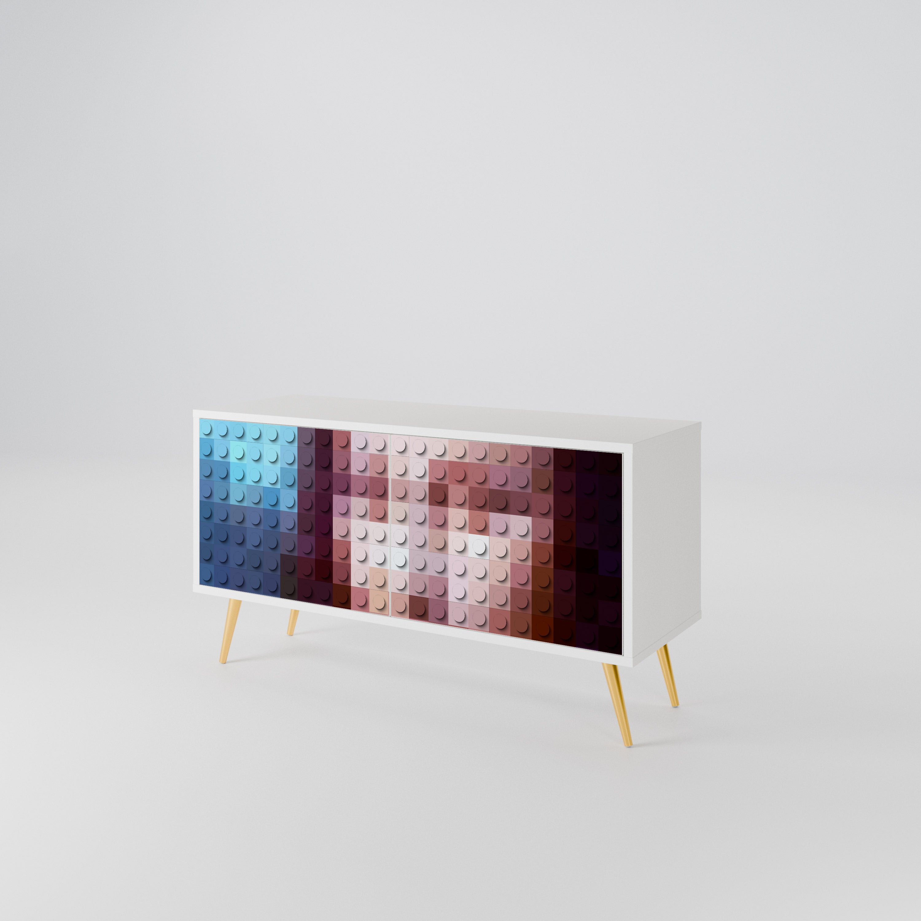 CONSTRUCTIVE ART Compact 2-Door TV Cabinet
