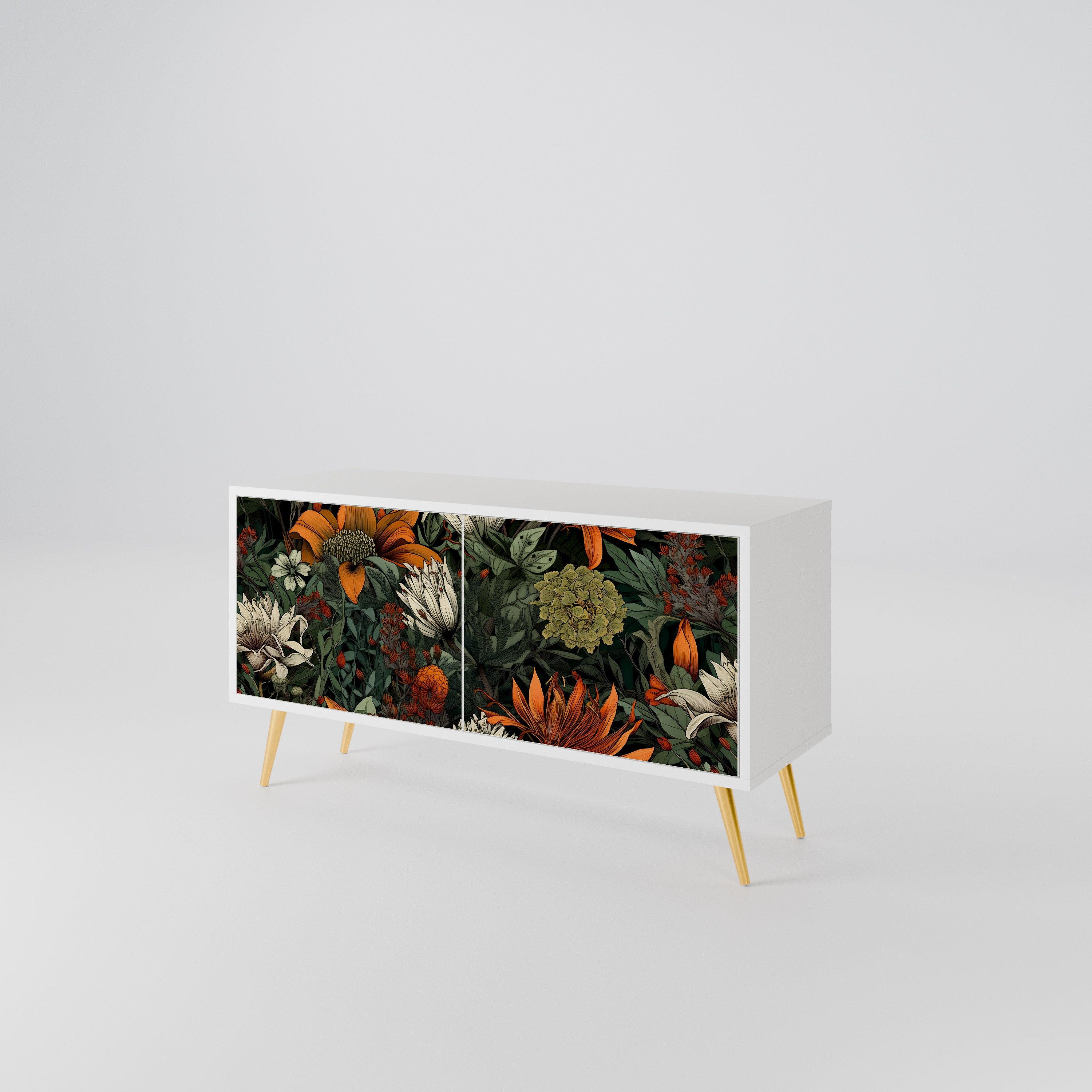MIDNIGHT SPROUT Compact 2-Door TV Cabinet