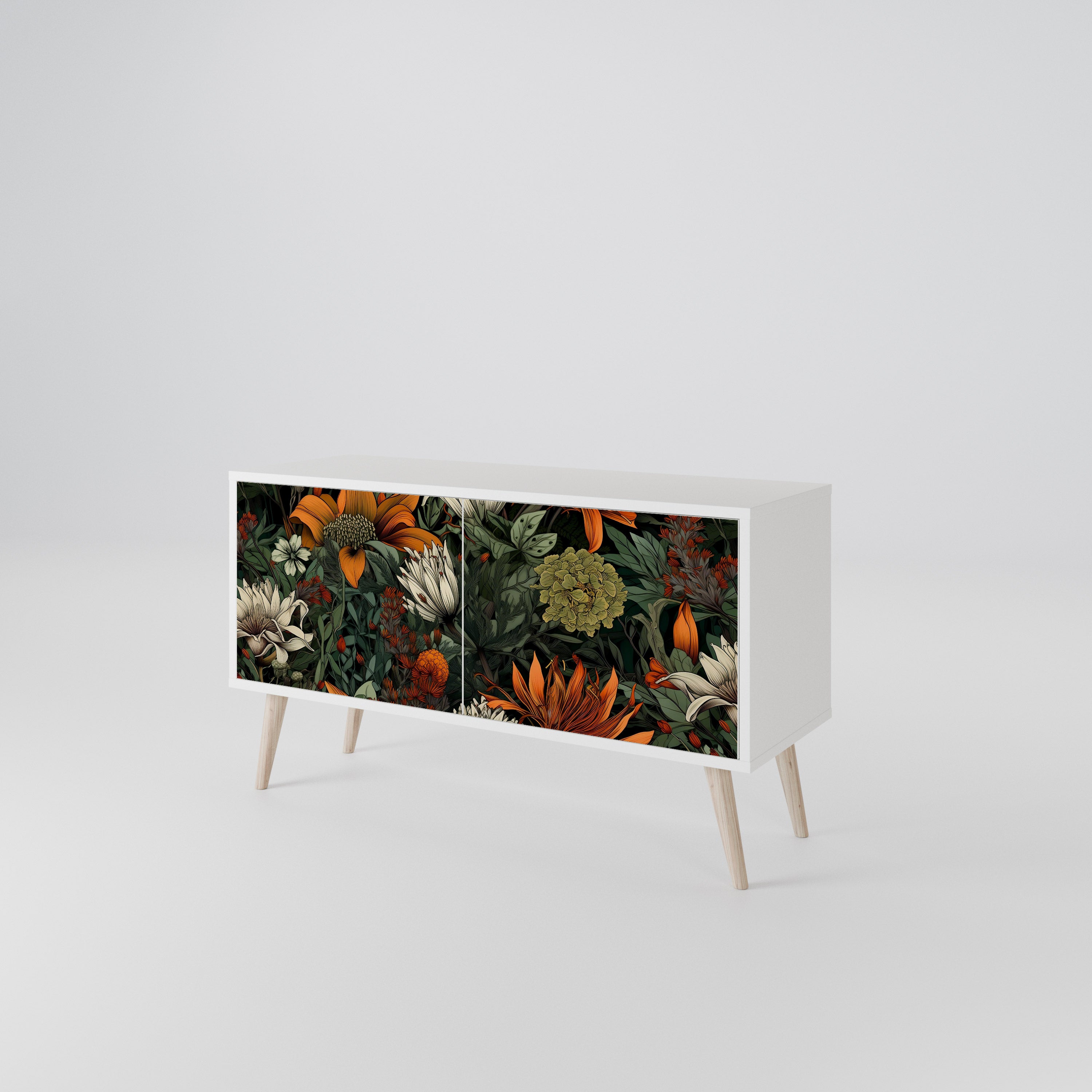 MIDNIGHT SPROUT Compact 2-Door TV Cabinet