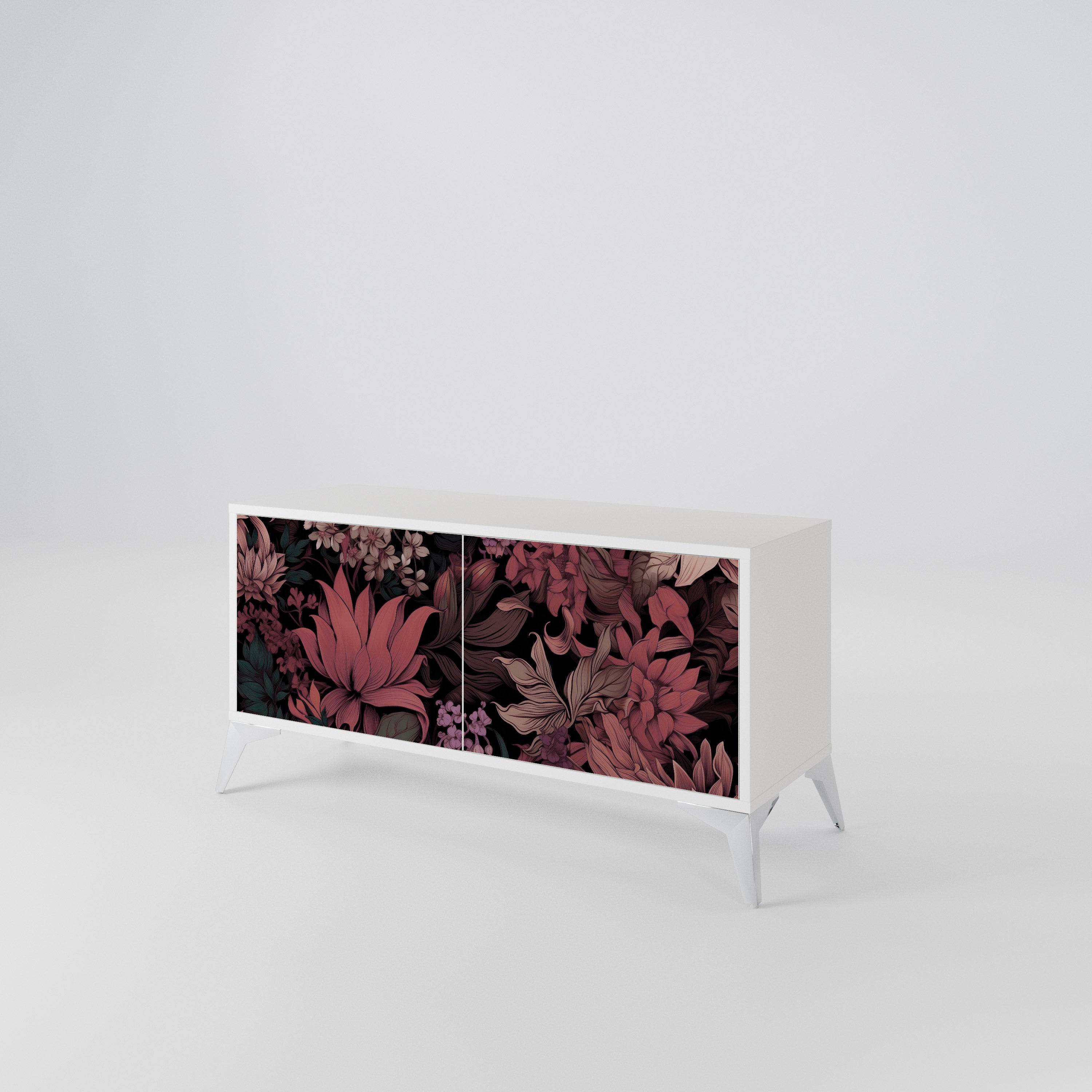 FLORAL WHISPER Compact 2-Door TV Cabinet
