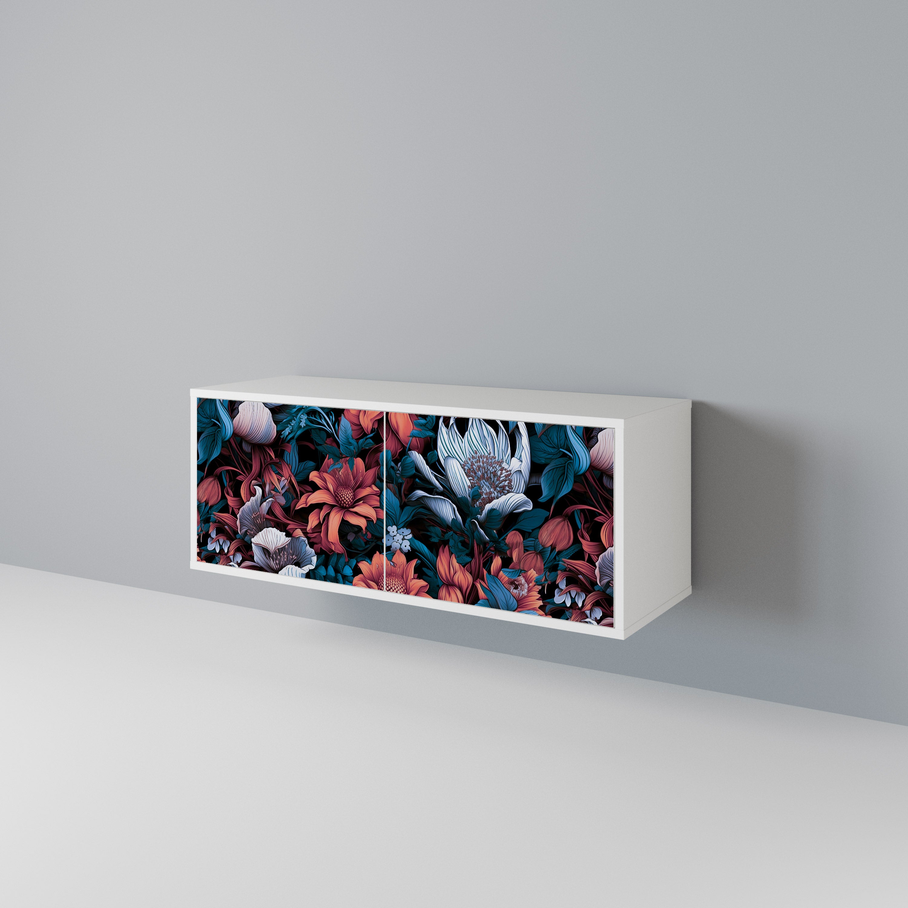 ETHEREAL BLOSSOMS Compact 2-Door TV Cabinet