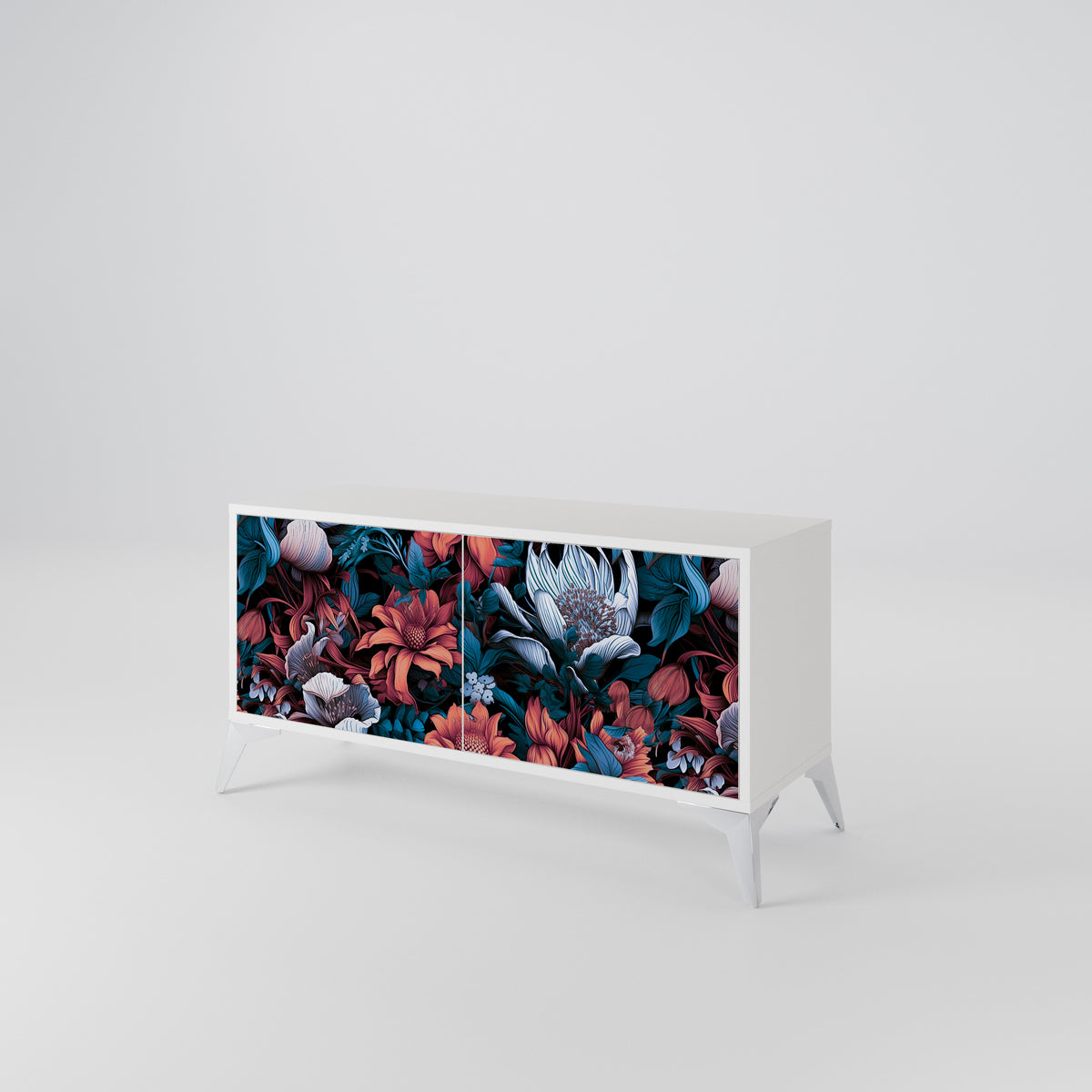 ETHEREAL BLOSSOMS Compact 2-Door TV Cabinet