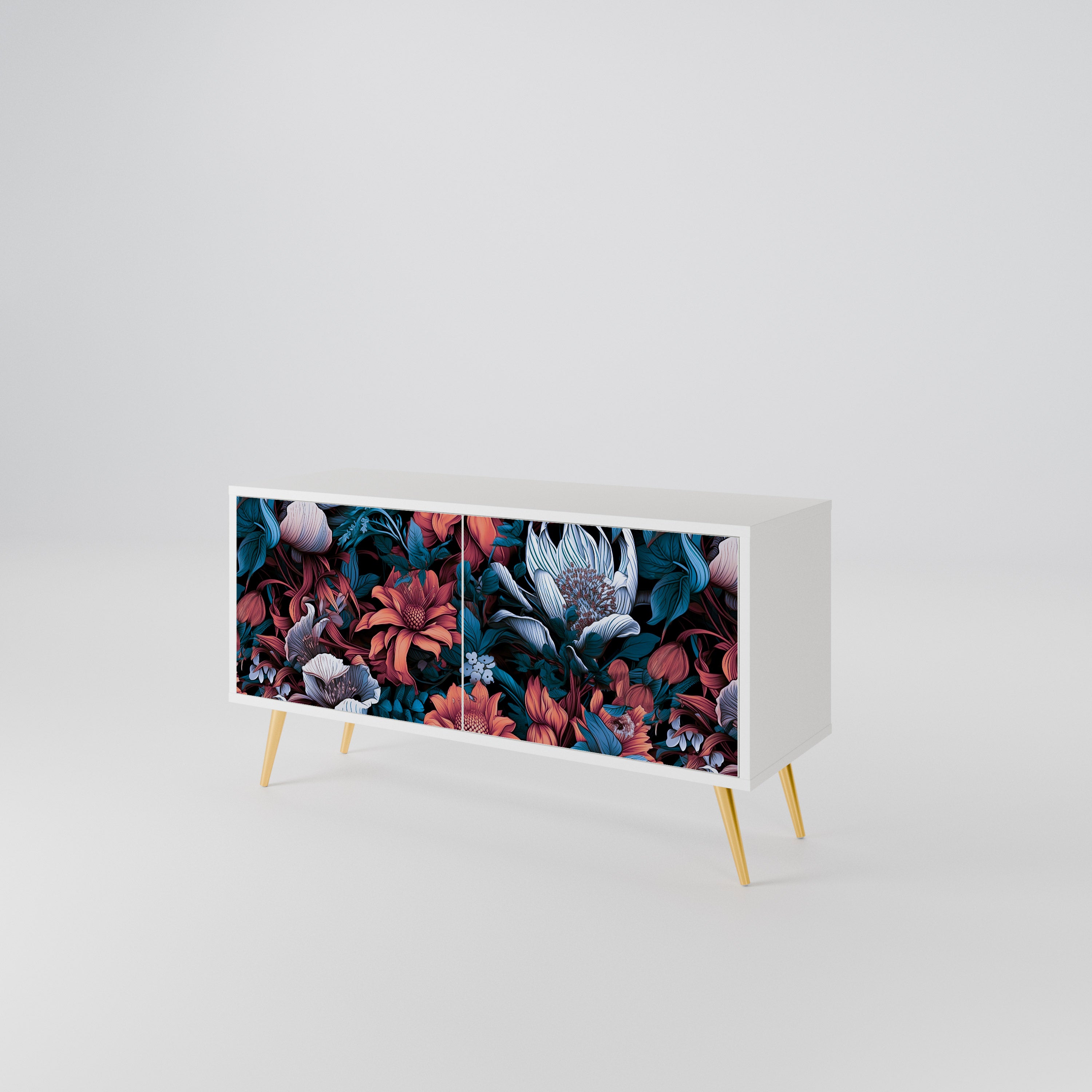 ETHEREAL BLOSSOMS Compact 2-Door TV Cabinet