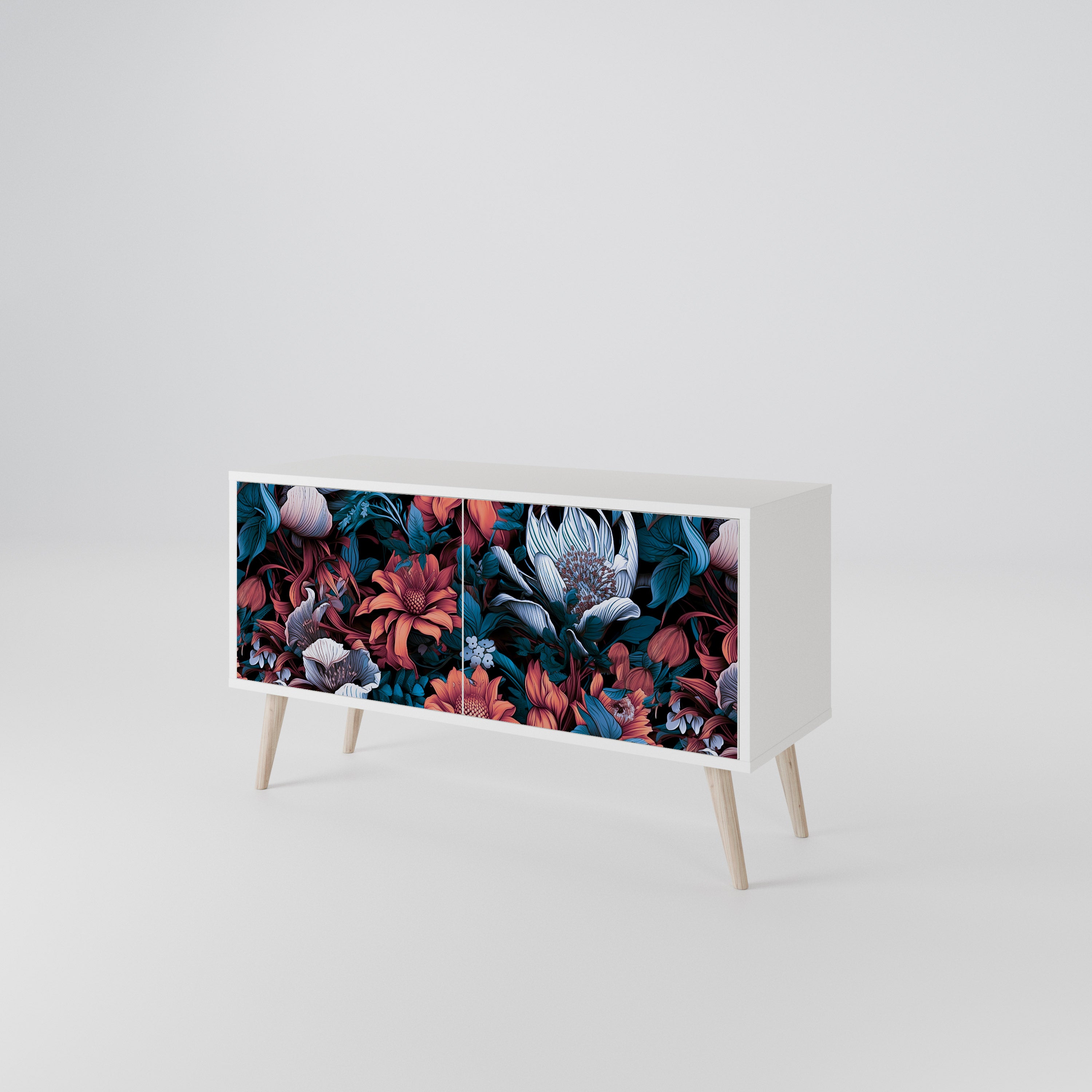 ETHEREAL BLOSSOMS Compact 2-Door TV Cabinet