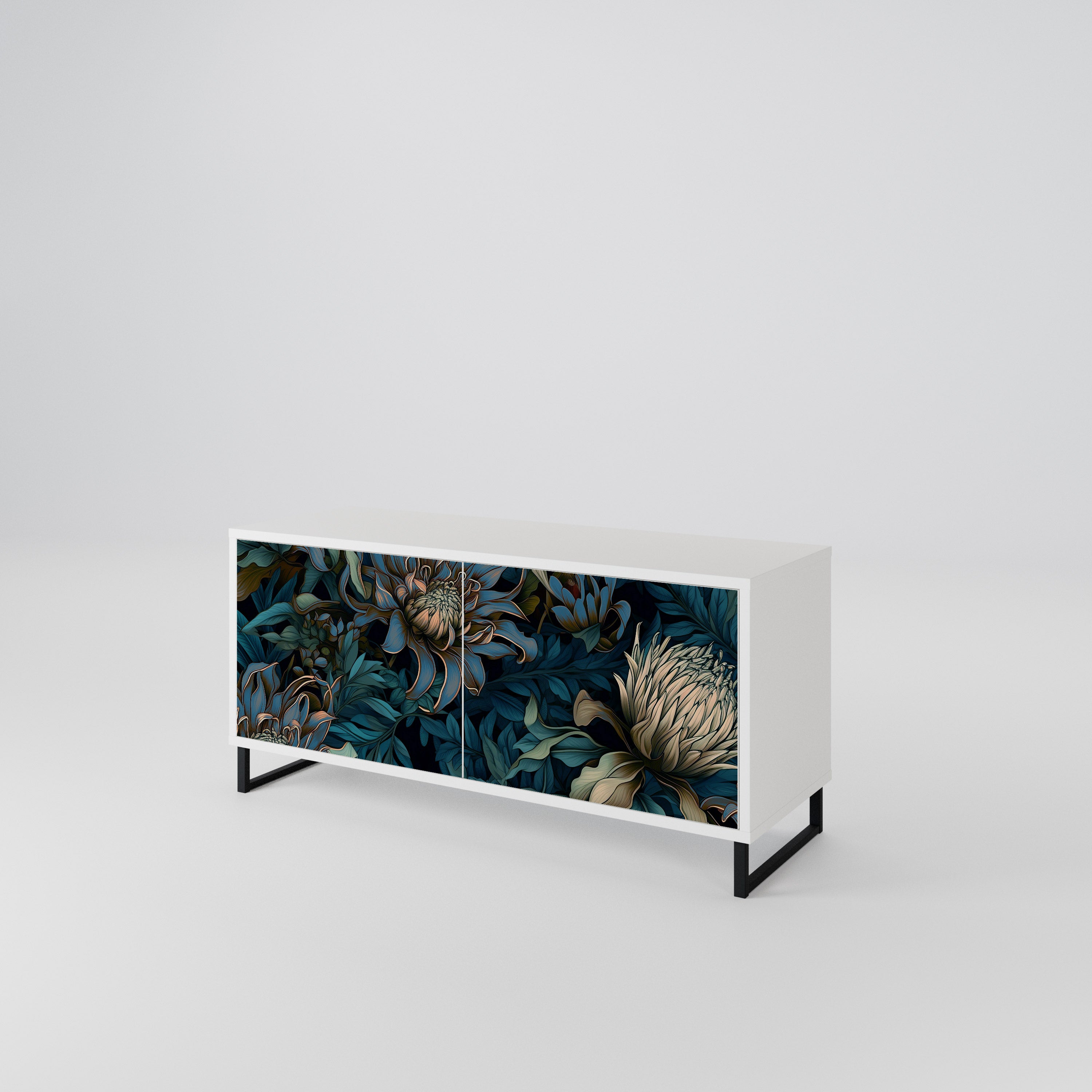 TWILIGHT BLOOM Compact 2-Door TV Cabinet