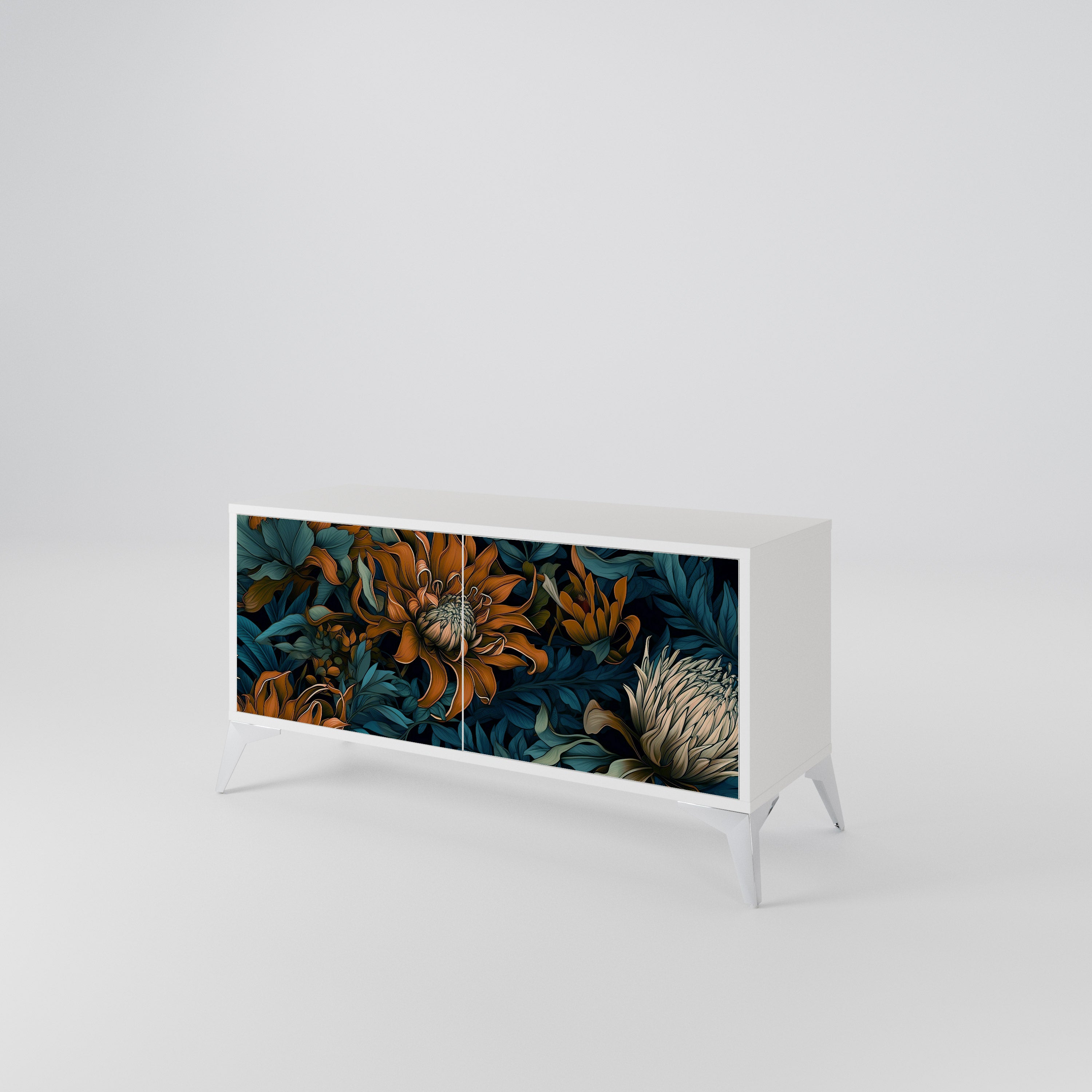MORNING BLOOM Compact 2-Door TV Cabinet