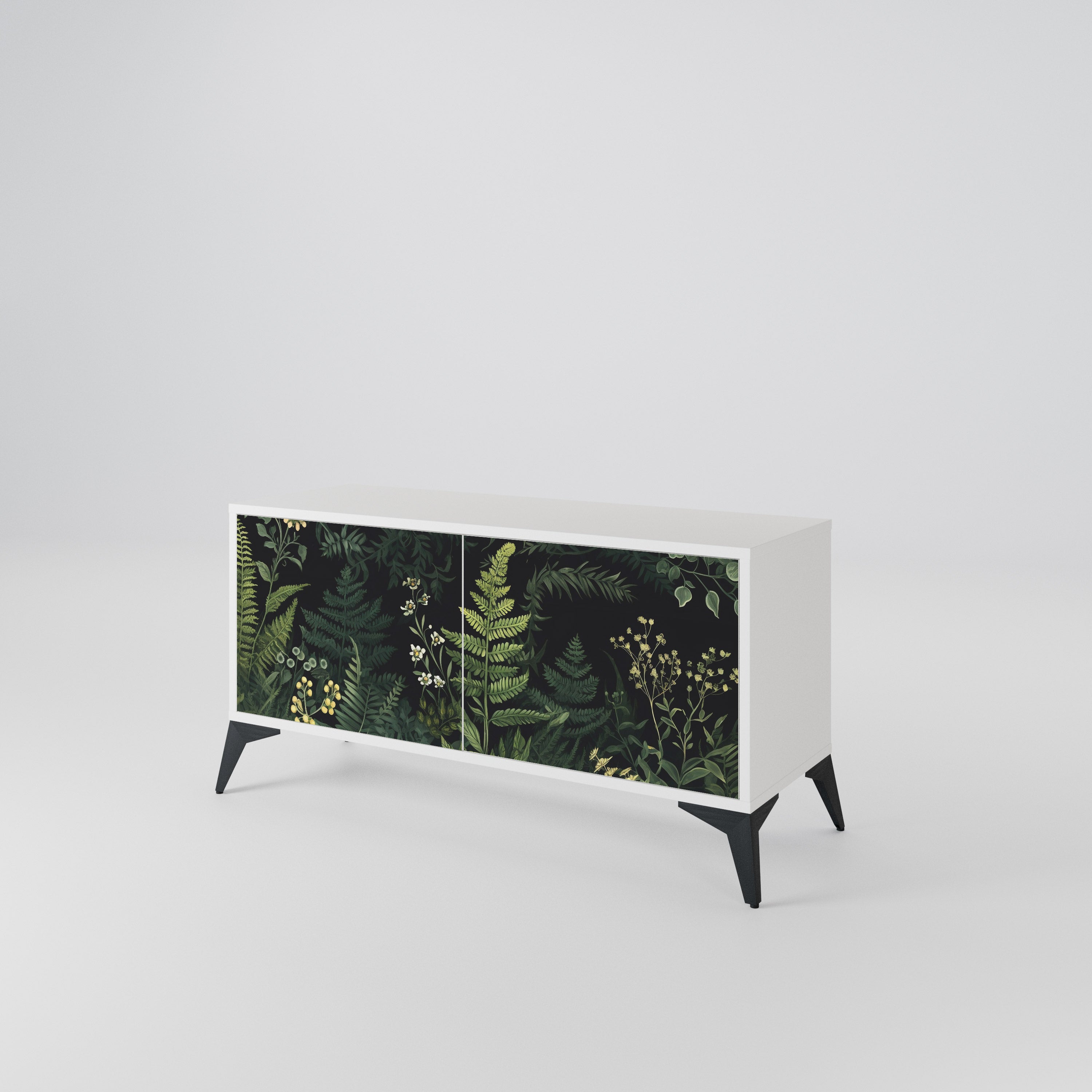 FERN FLOWERS Compact 2-Door TV Cabinet