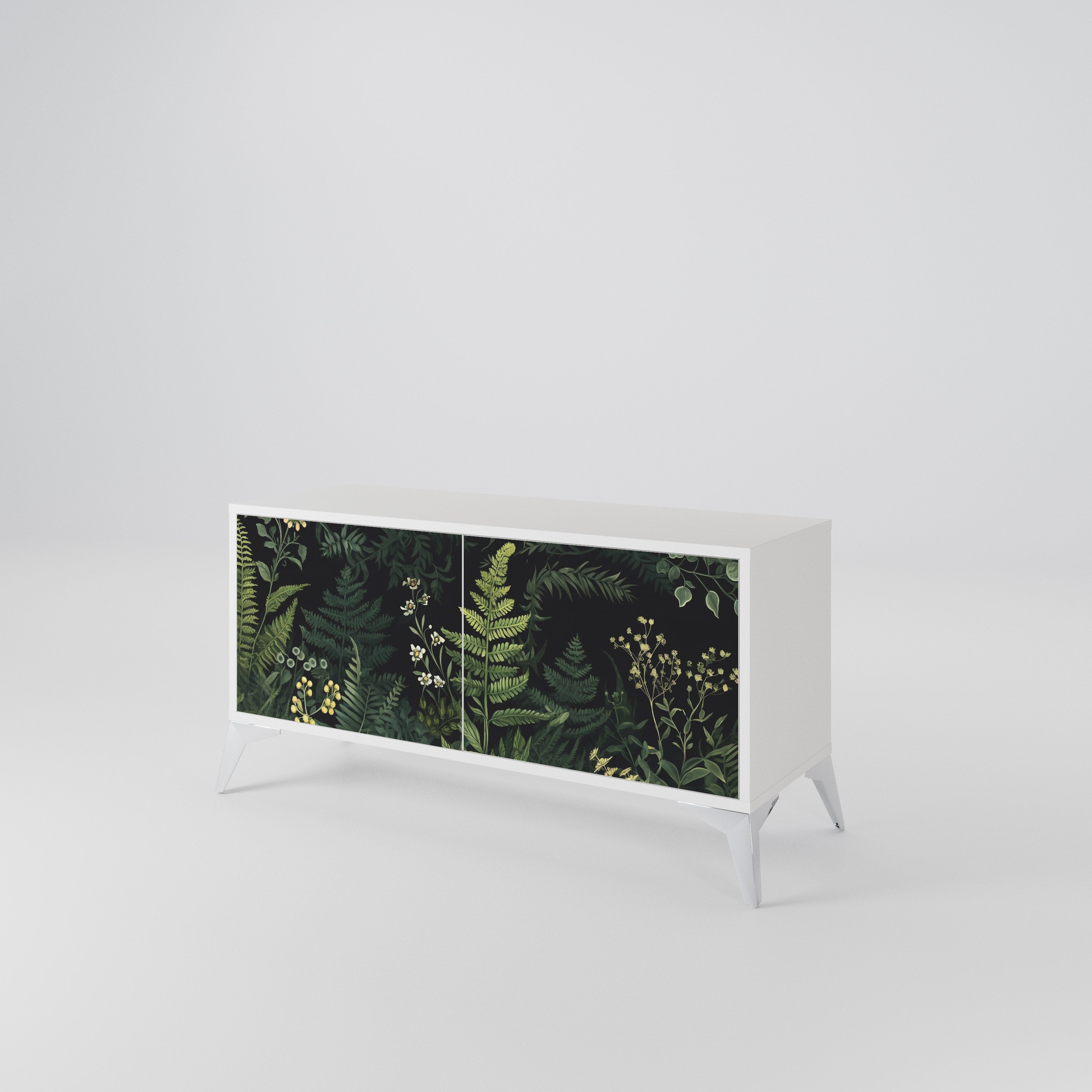 FERN FLOWERS Compact 2-Door TV Cabinet