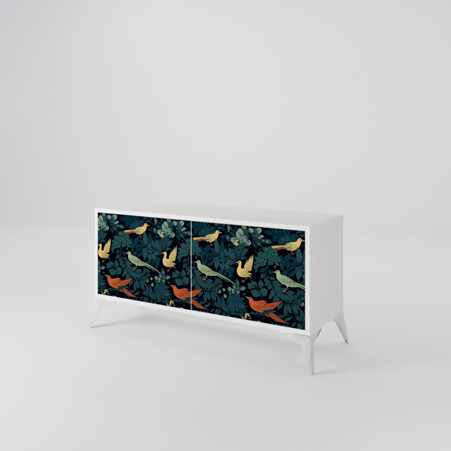 FOWL ORNAMENT Compact 2-Door TV Cabinet