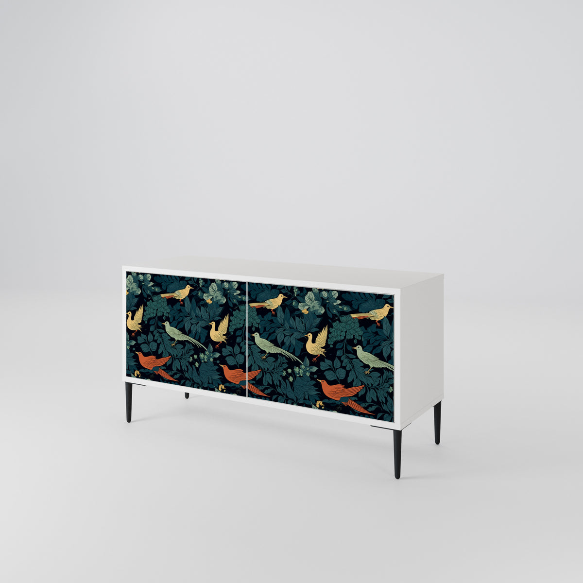 FOWL ORNAMENT Compact 2-Door TV Cabinet