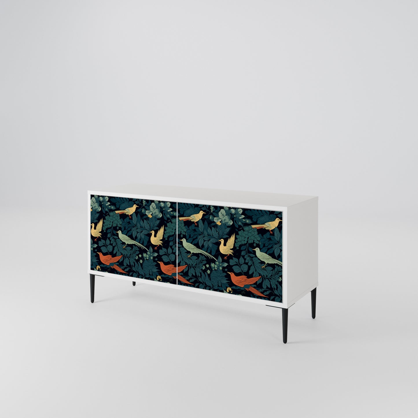 FOWL ORNAMENT Compact 2-Door TV Cabinet