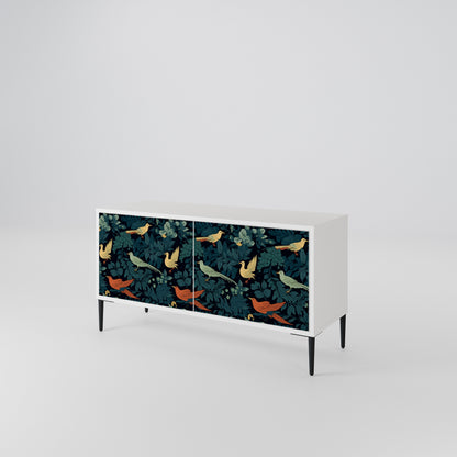 FOWL ORNAMENT Compact 2-Door TV Cabinet