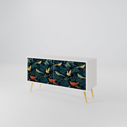 FOWL ORNAMENT Compact 2-Door TV Cabinet