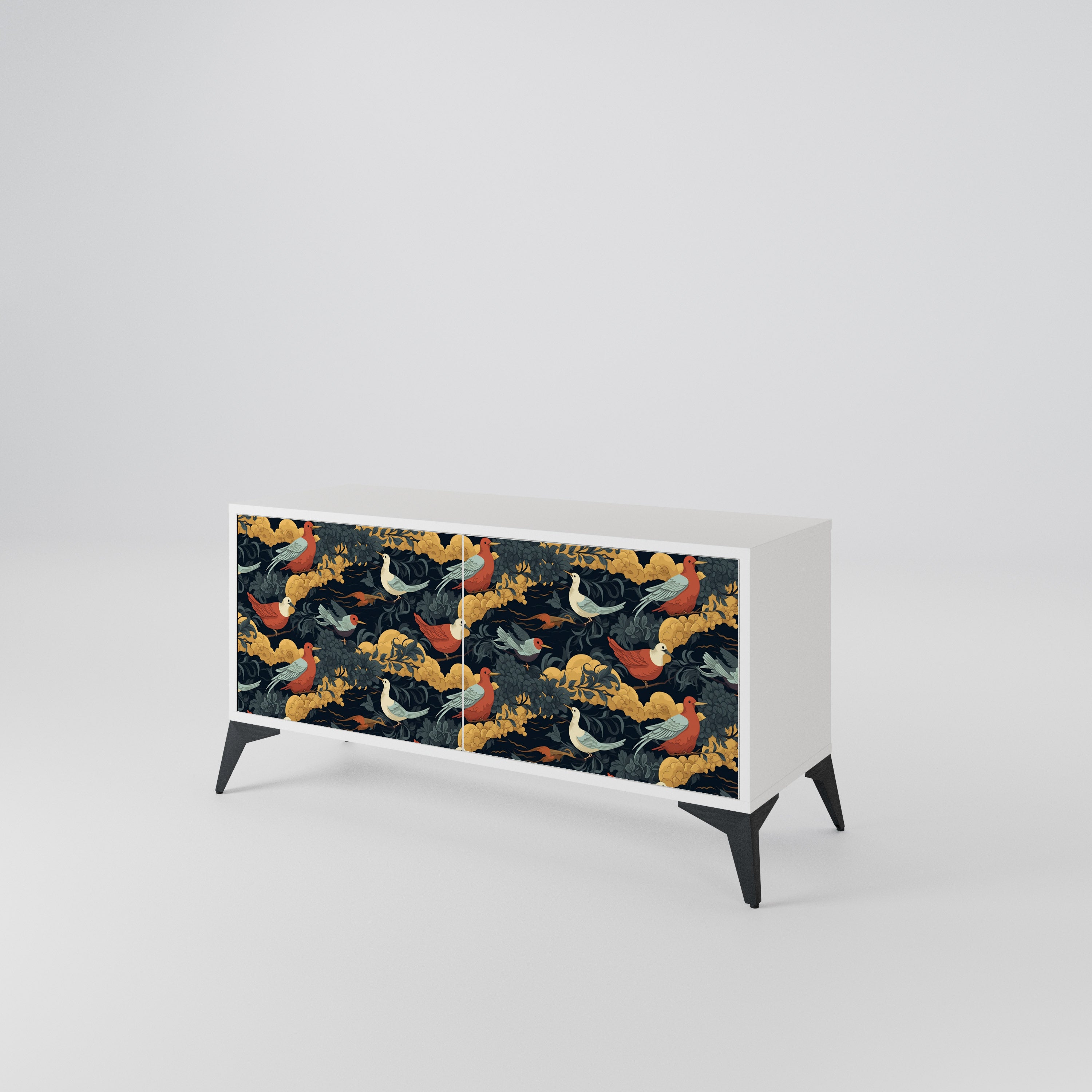 FOWLY DAZE Compact 2-Door TV Cabinet