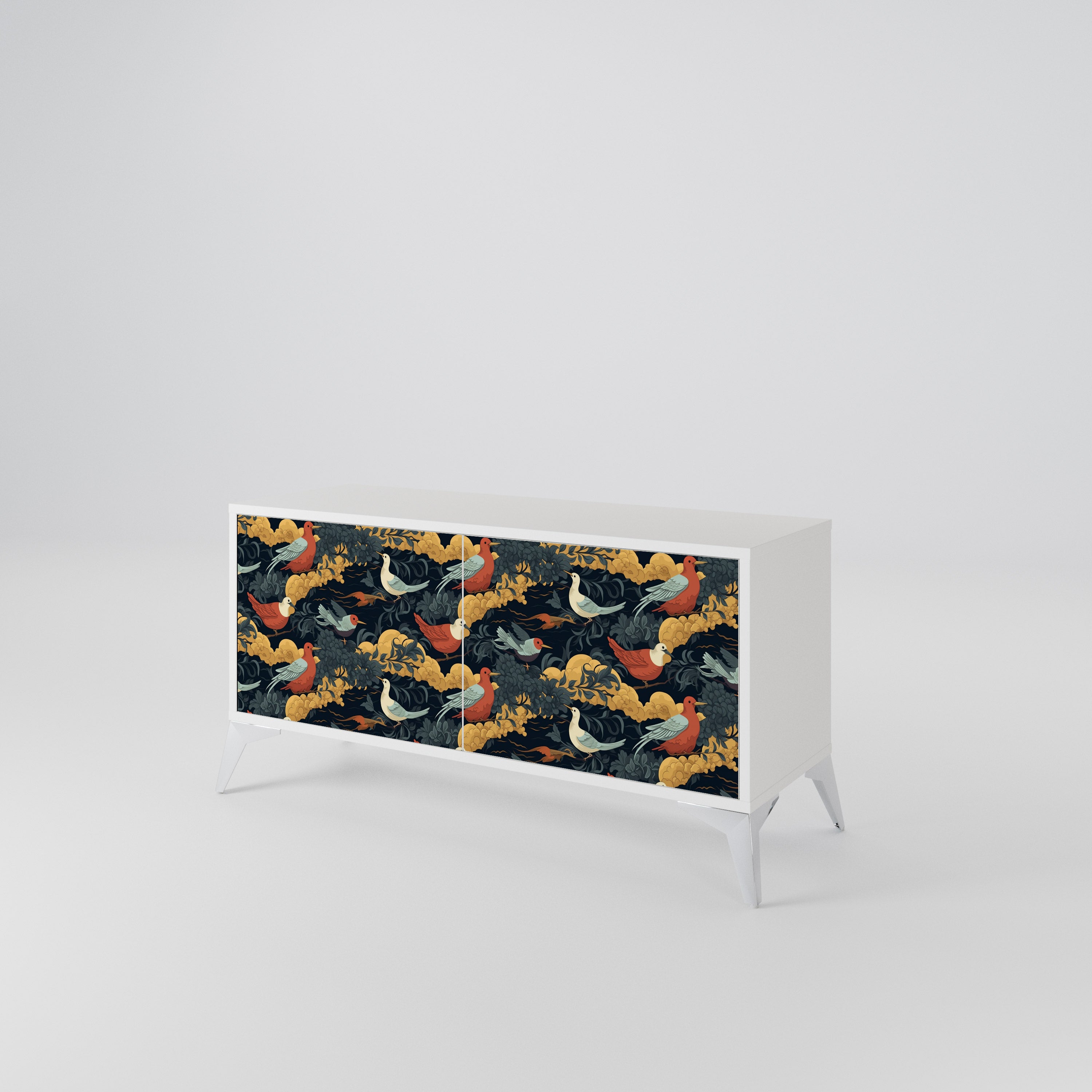 FOWLY DAZE Compact 2-Door TV Cabinet