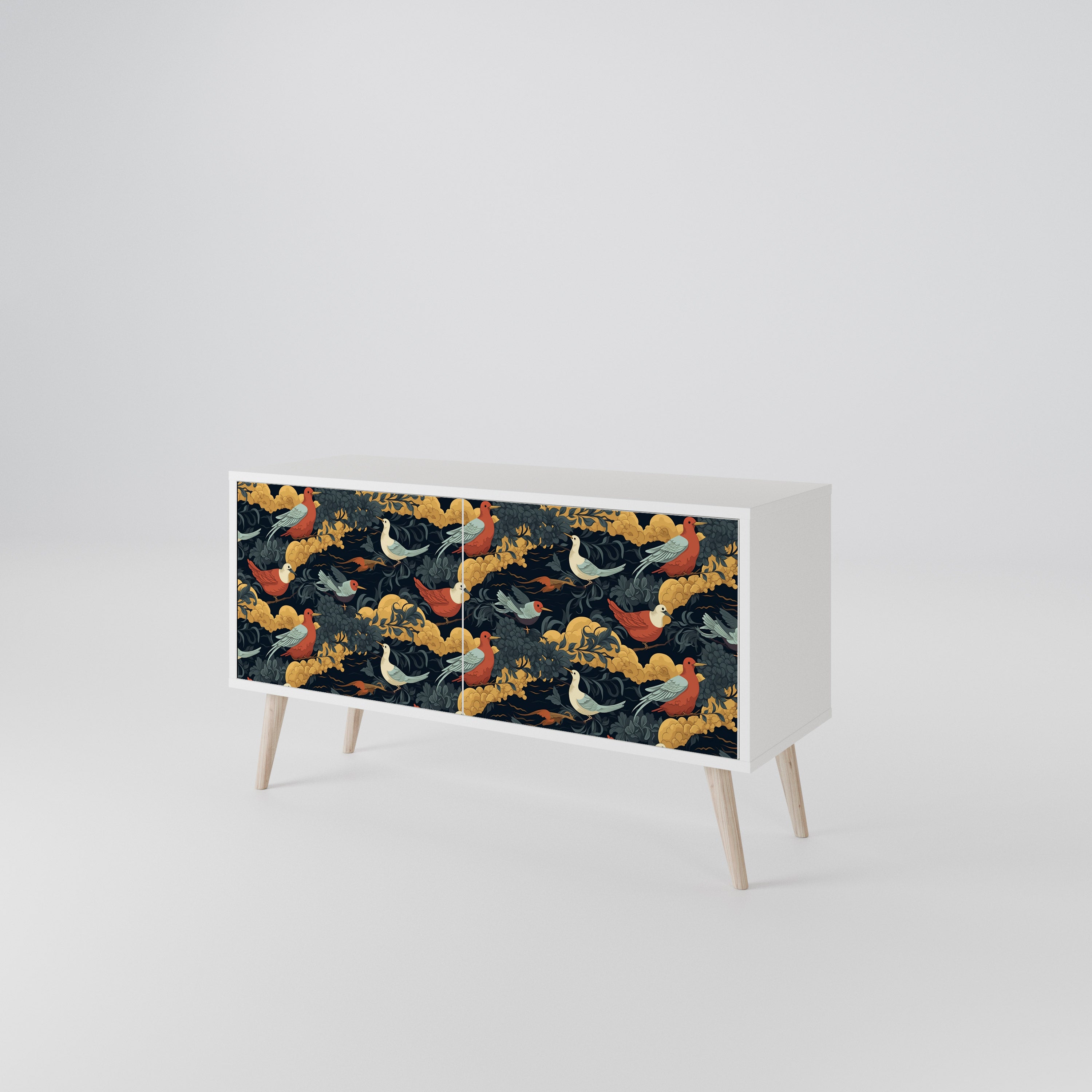 FOWLY DAZE Compact 2-Door TV Cabinet