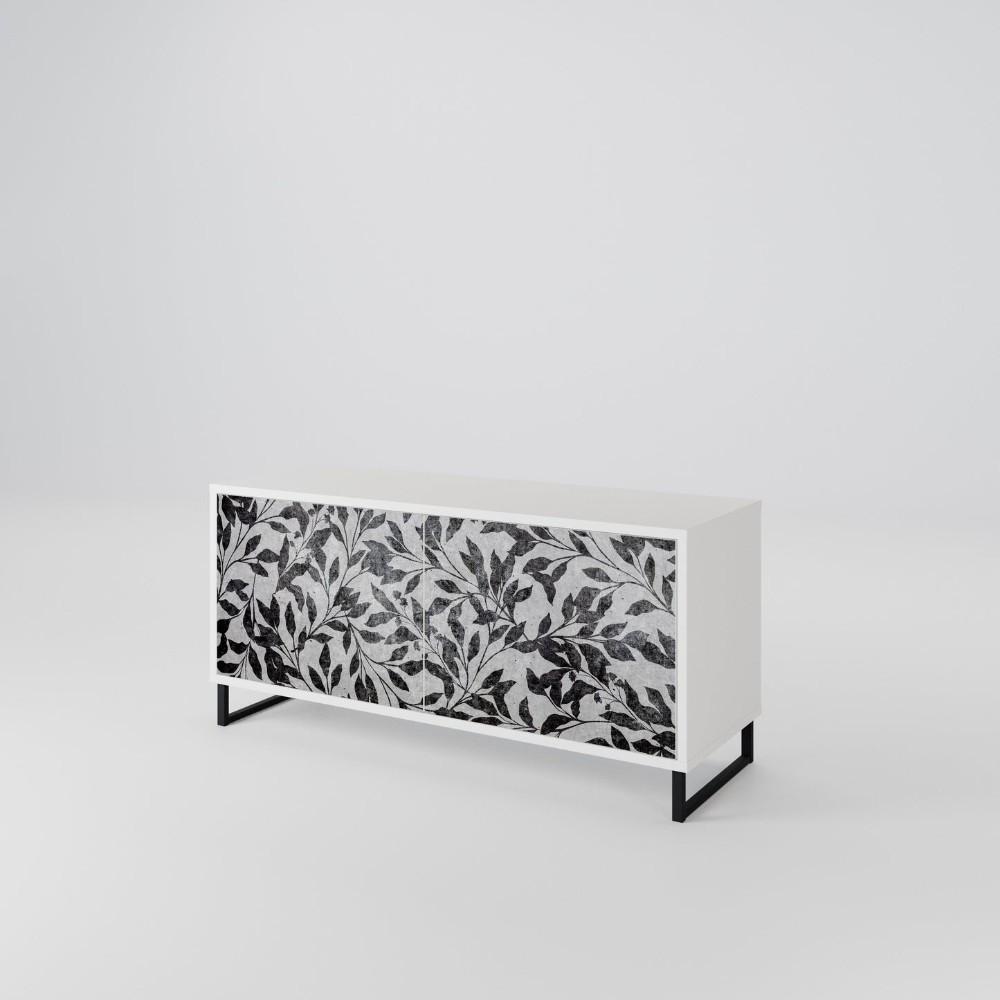 CHARCOAL SPROUT Compact 2-Door TV Cabinet