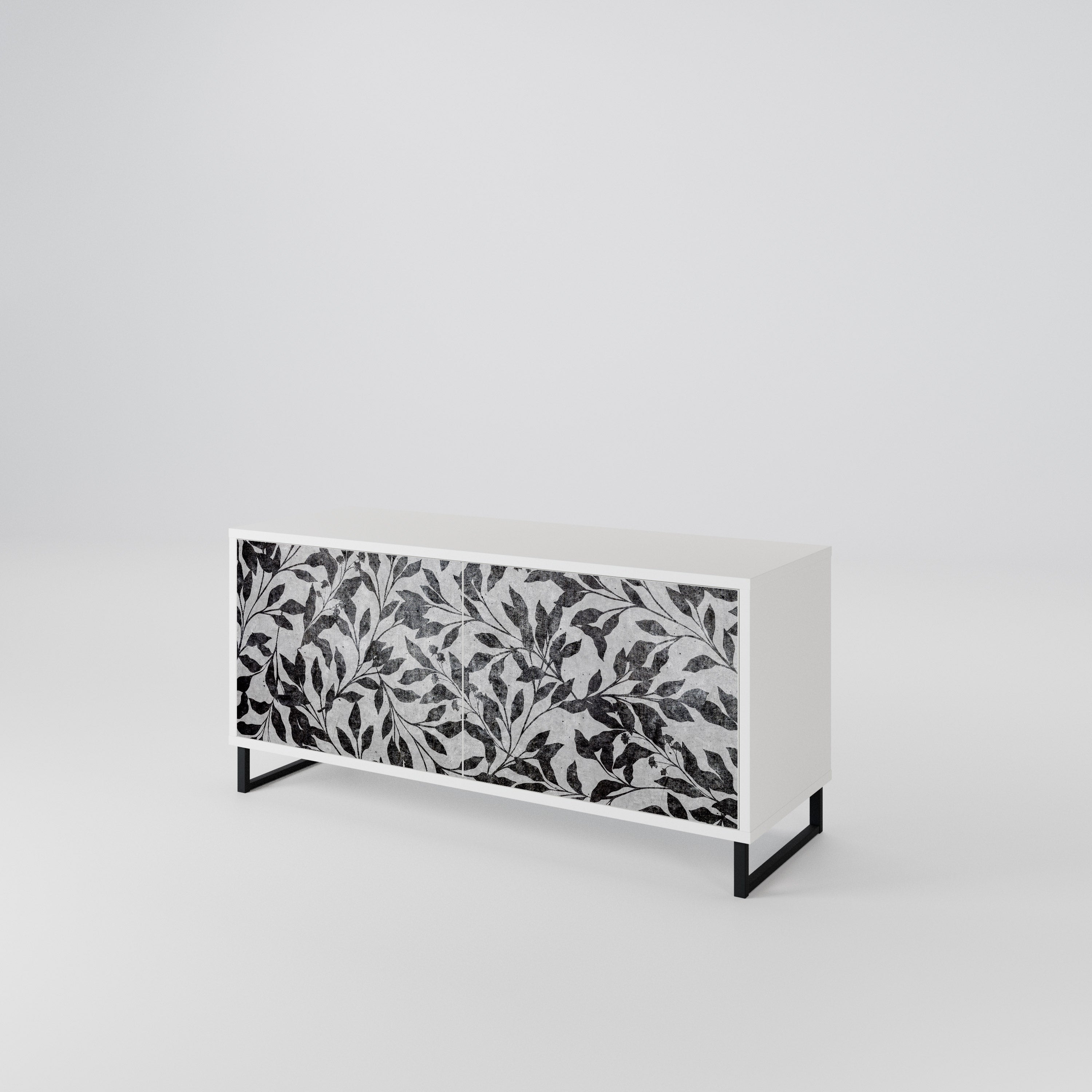 CHARCOAL SPROUT Compact 2-Door TV Cabinet