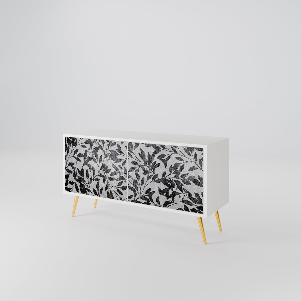 CHARCOAL SPROUT Compact 2-Door TV Cabinet