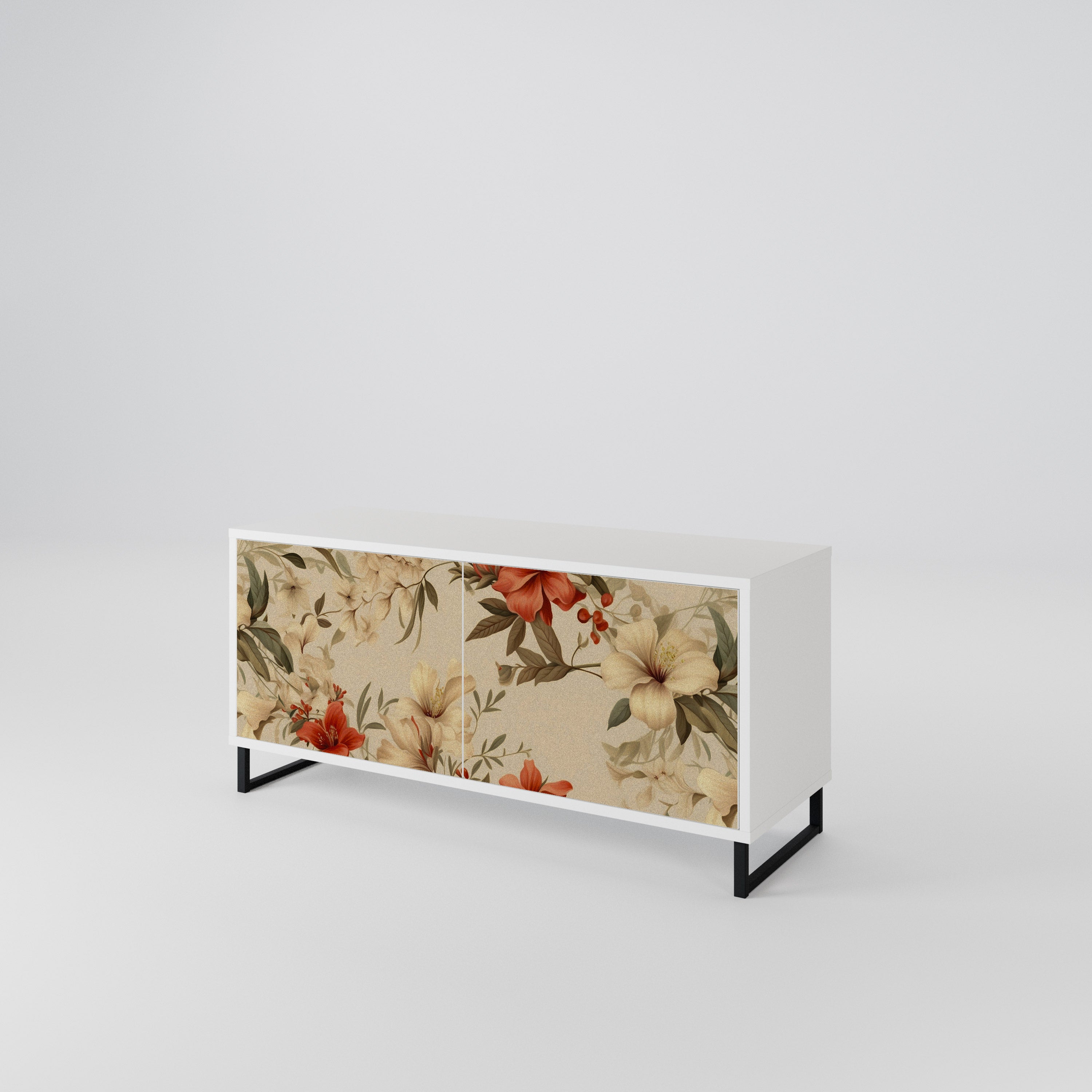 BLOOMING HARMONY Compact 2-Door TV Cabinet