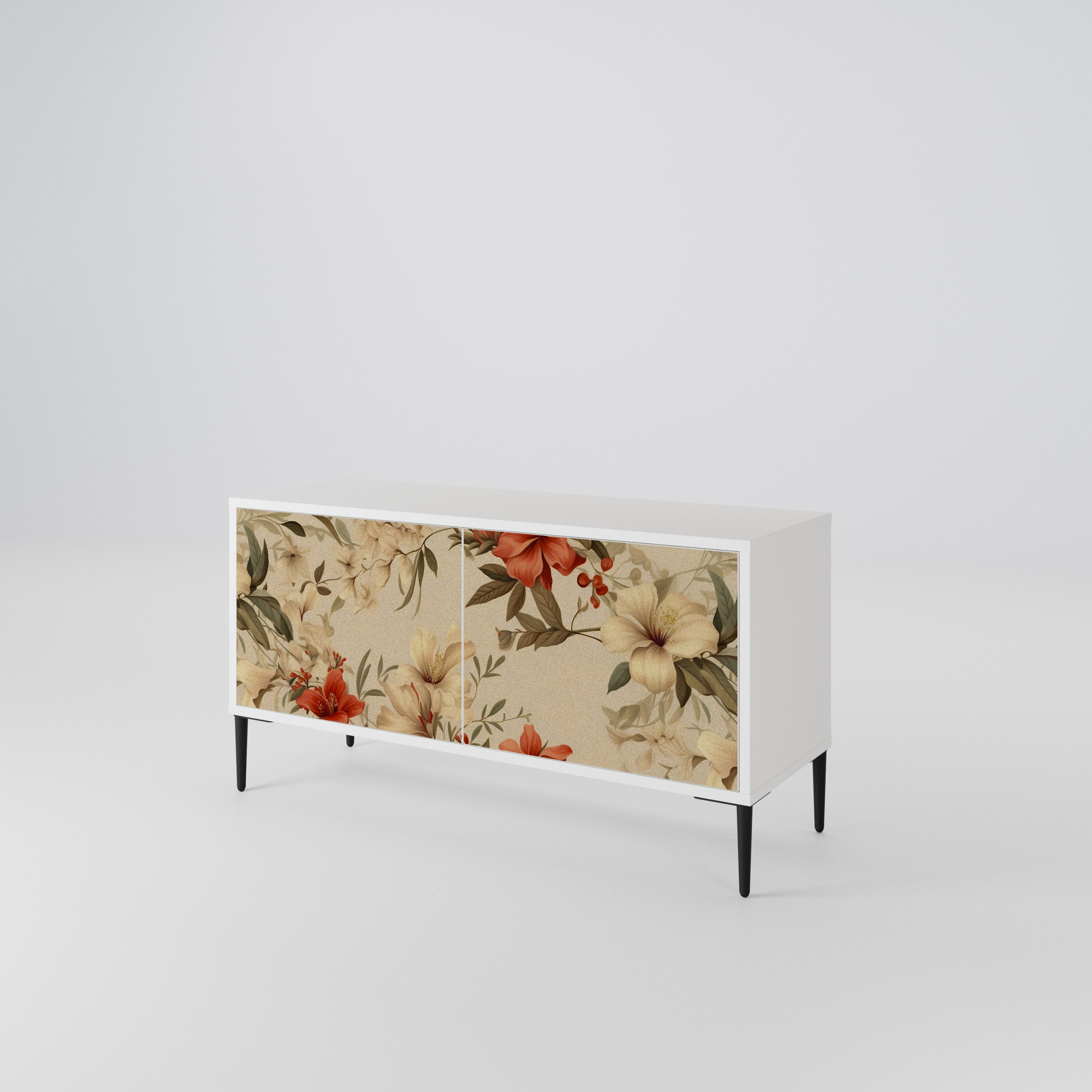 BLOOMING HARMONY Compact 2-Door TV Cabinet