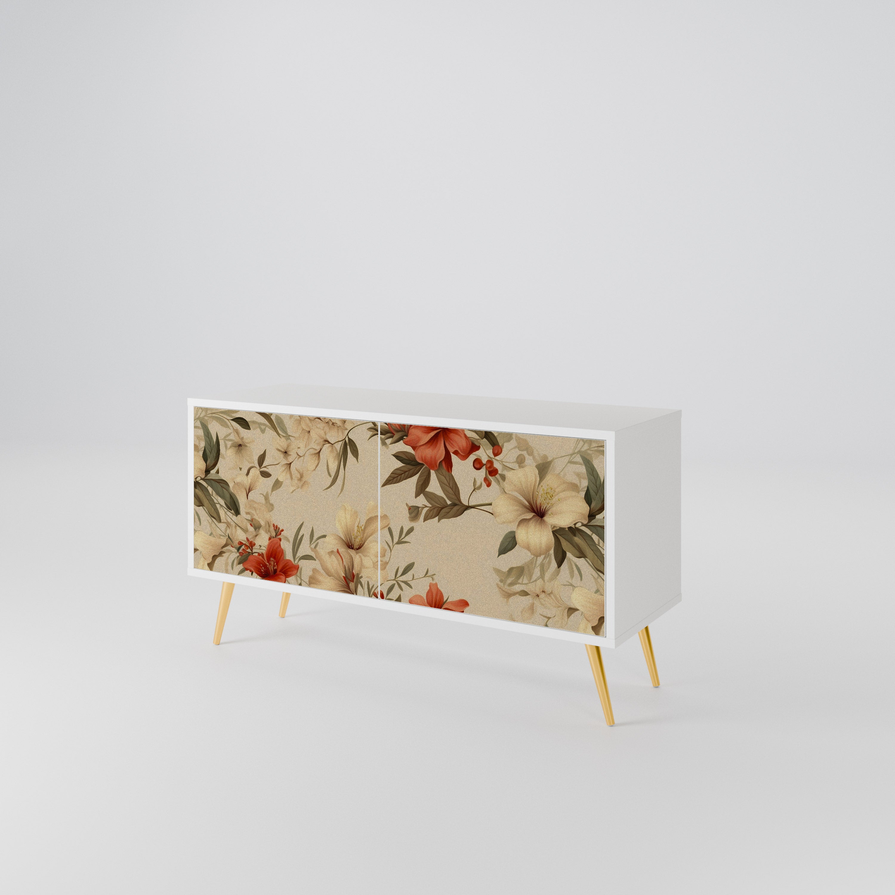 BLOOMING HARMONY Compact 2-Door TV Cabinet