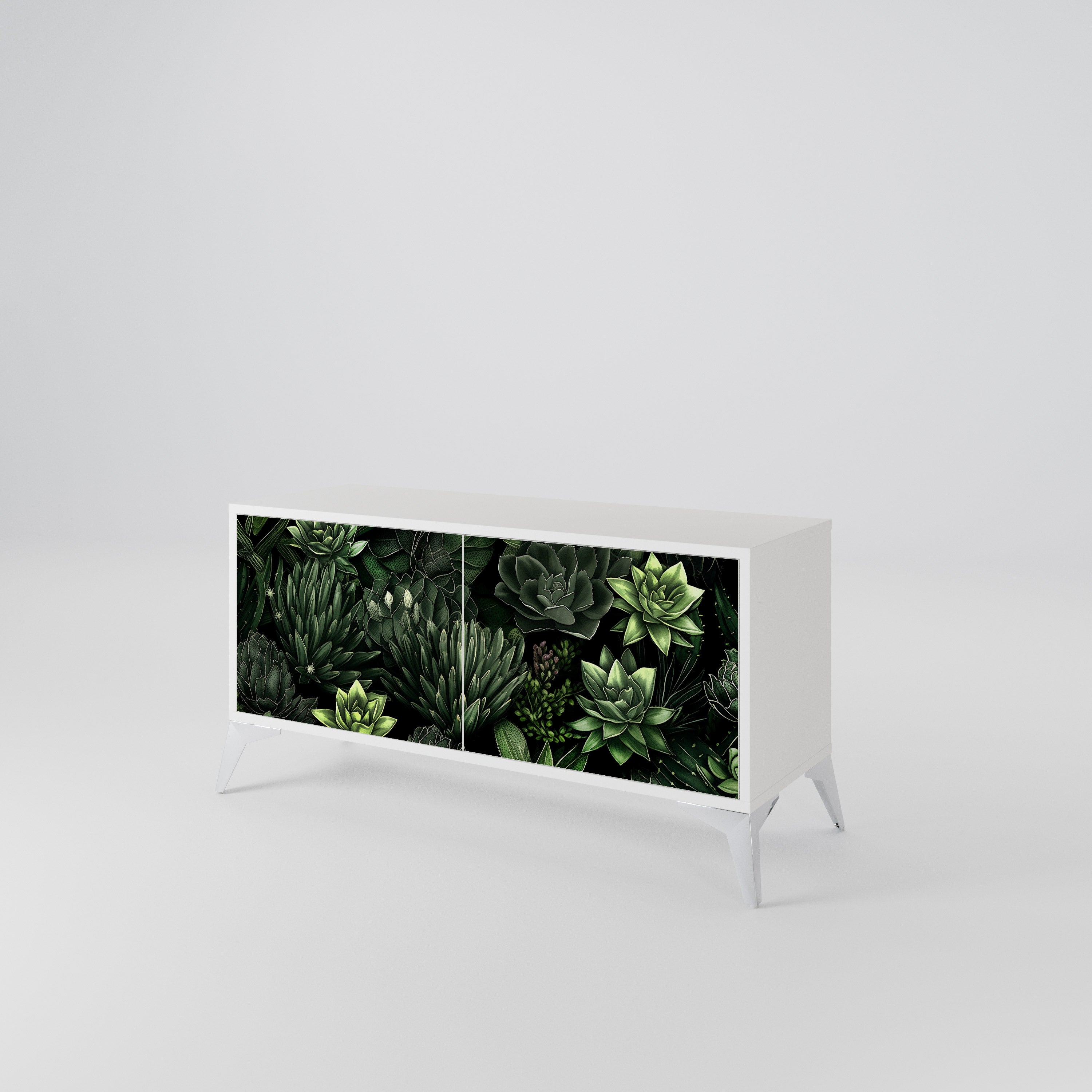 SUCCULENT JUNGLE Compact 2-Door TV Cabinet