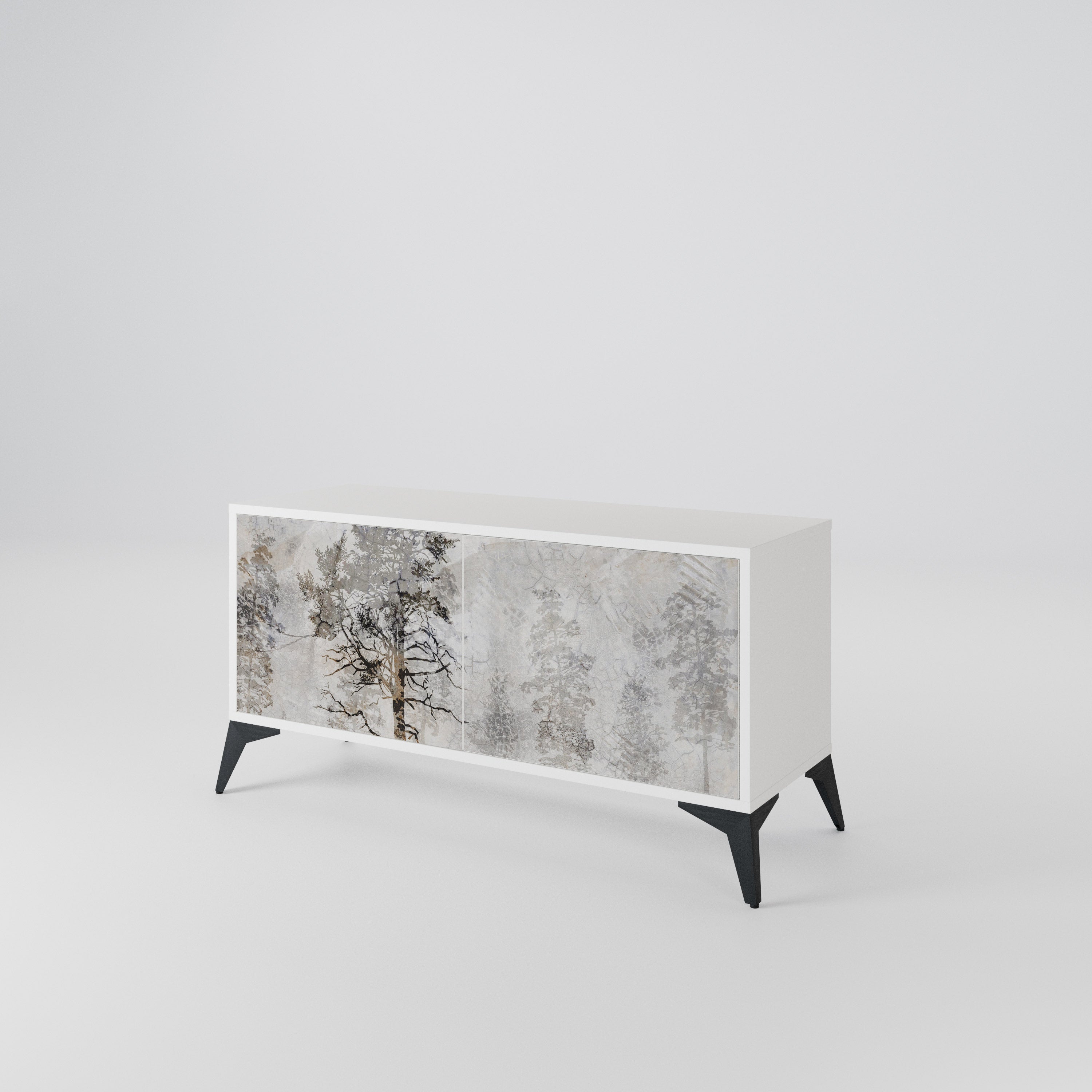 FADE IN THE TREES Compact 2-Door TV Cabinet