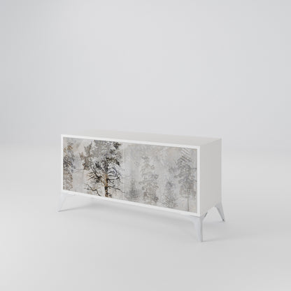 FADE IN THE TREES Compact 2-Door TV Cabinet